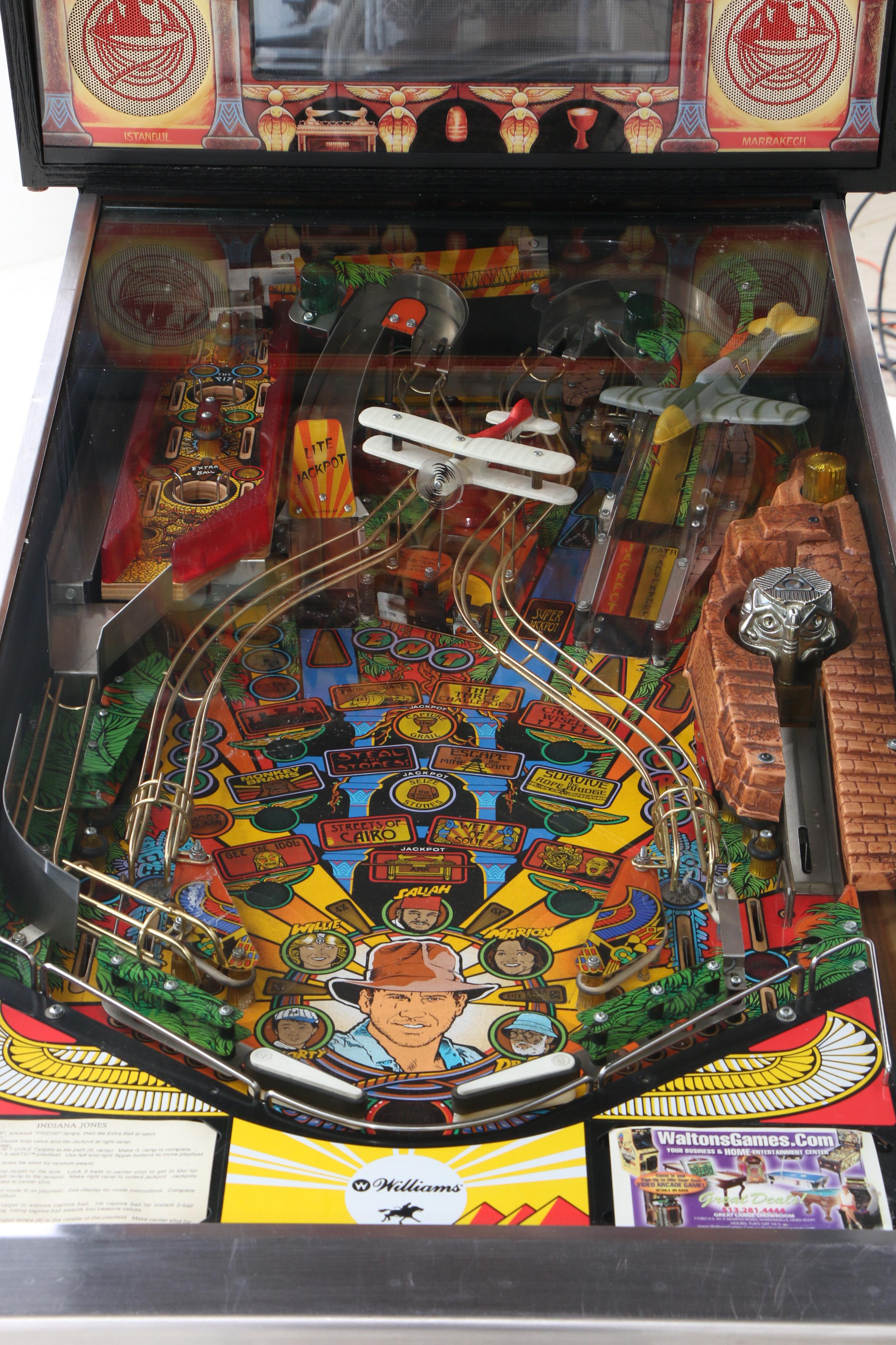 1993 Indiana Jones Adventure Pinball Machine by Williams Electric Games