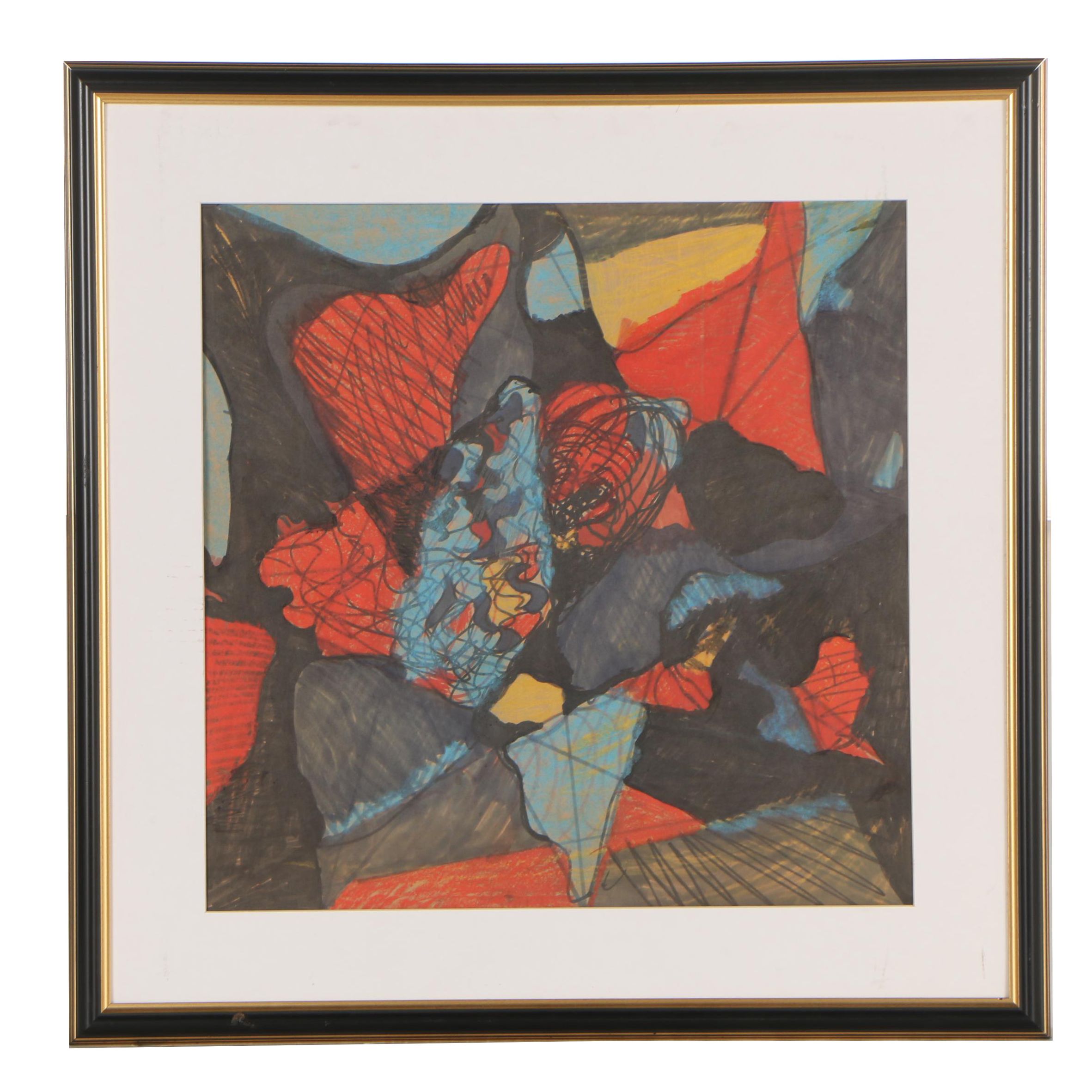 Oscar Murillo Abstract Mixed Media Drawing