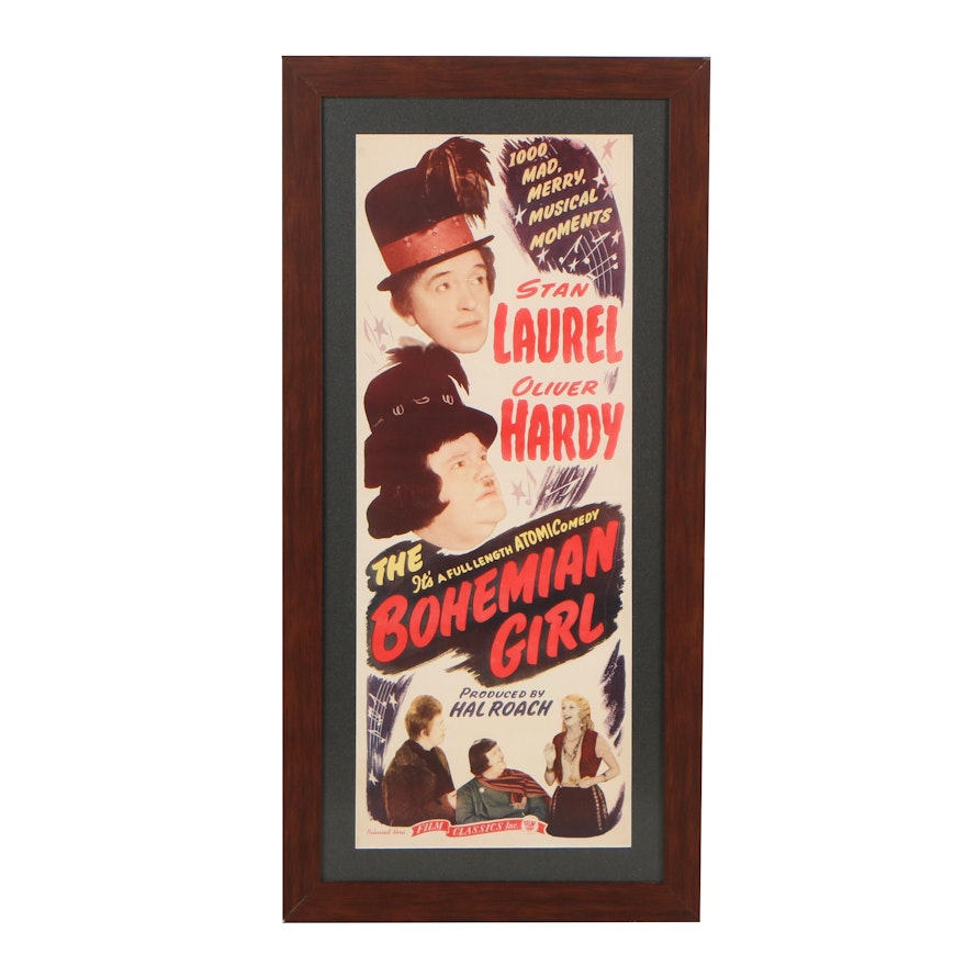 Re-Release Insert Poster Featuring Laurel and Hardy in "The Bohemian Girl", 1946
