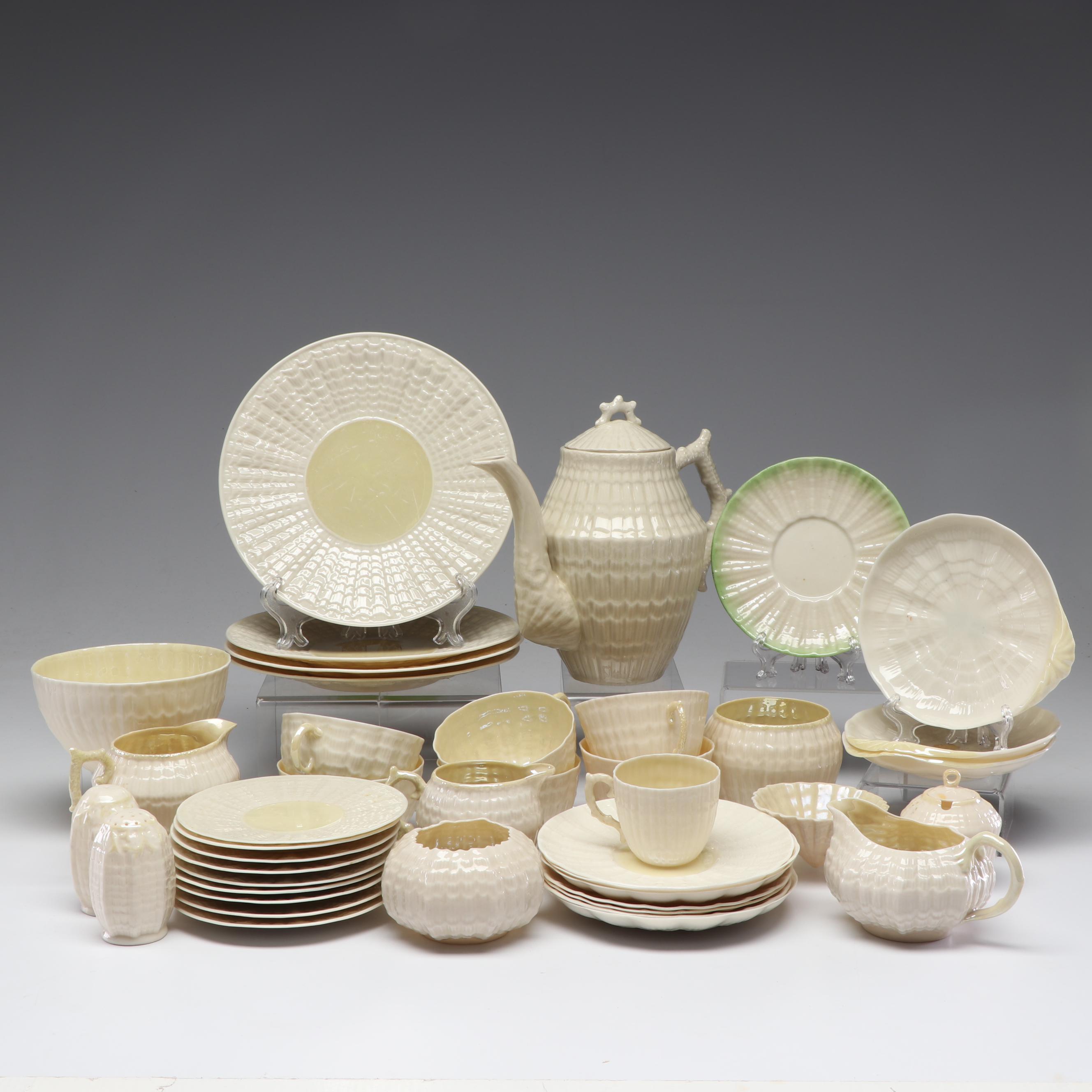 Belleek Porcelain Tea Serving and Tableware Pieces