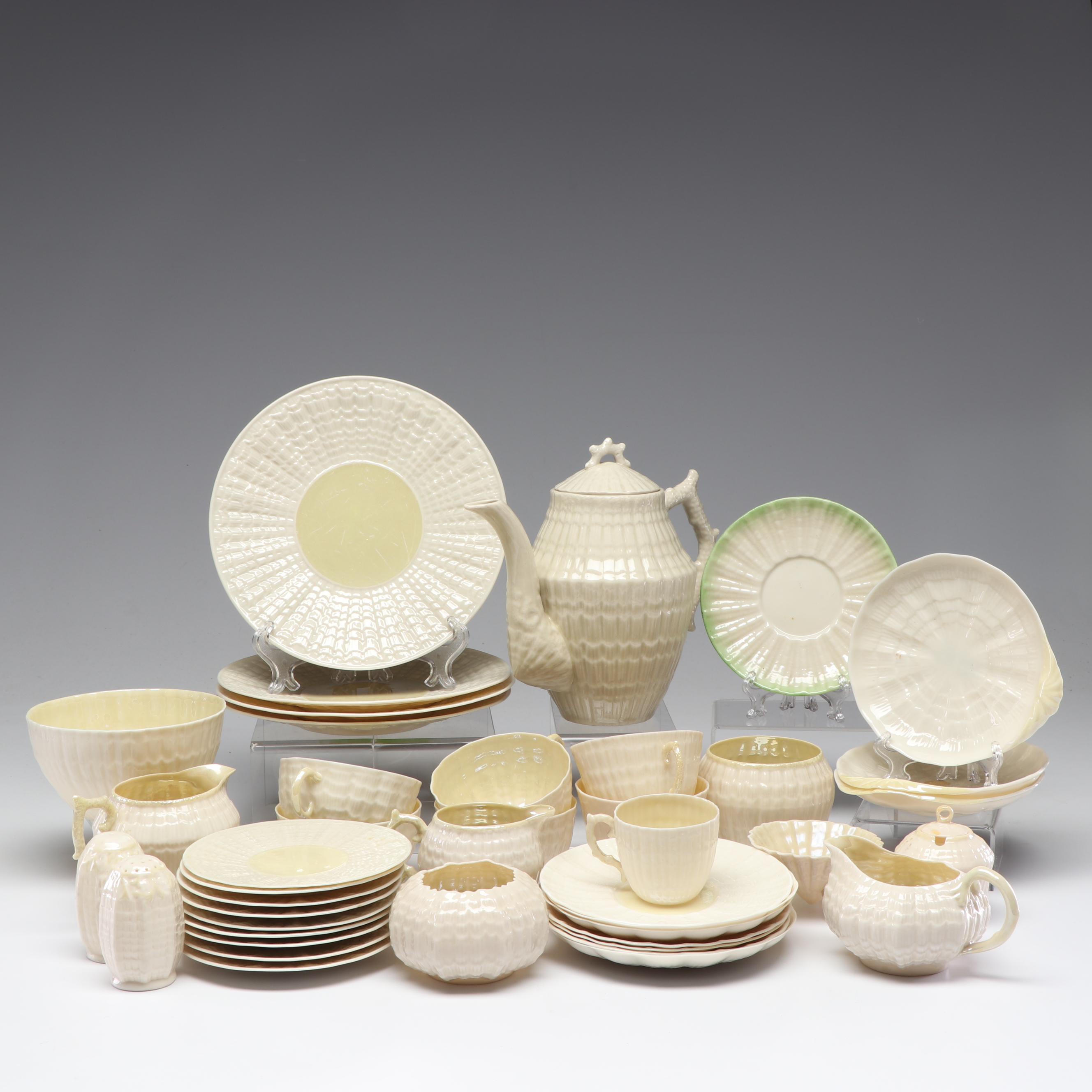 Belleek Porcelain Tea Serving and Tableware Pieces