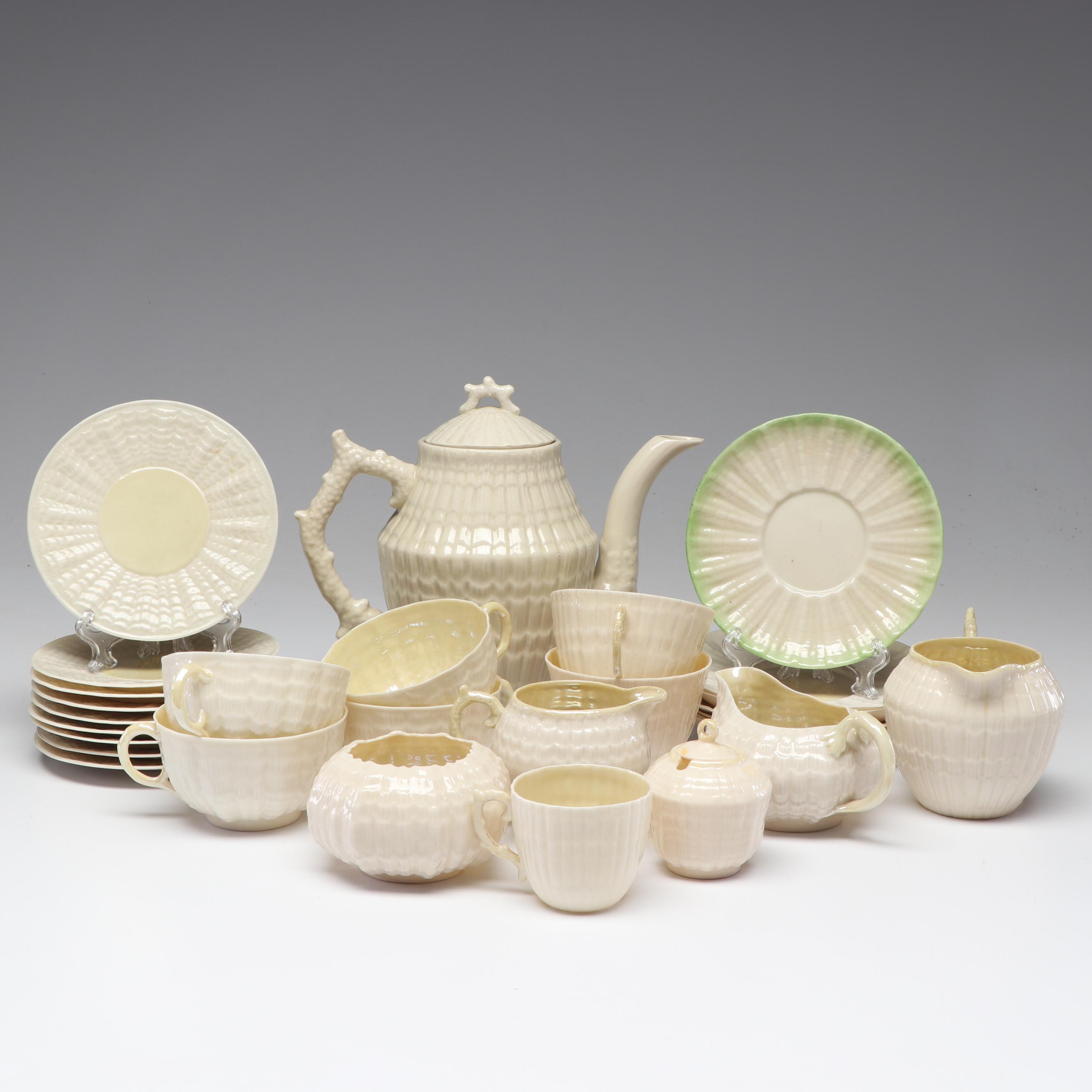 Belleek Porcelain Tea Serving and Tableware Pieces