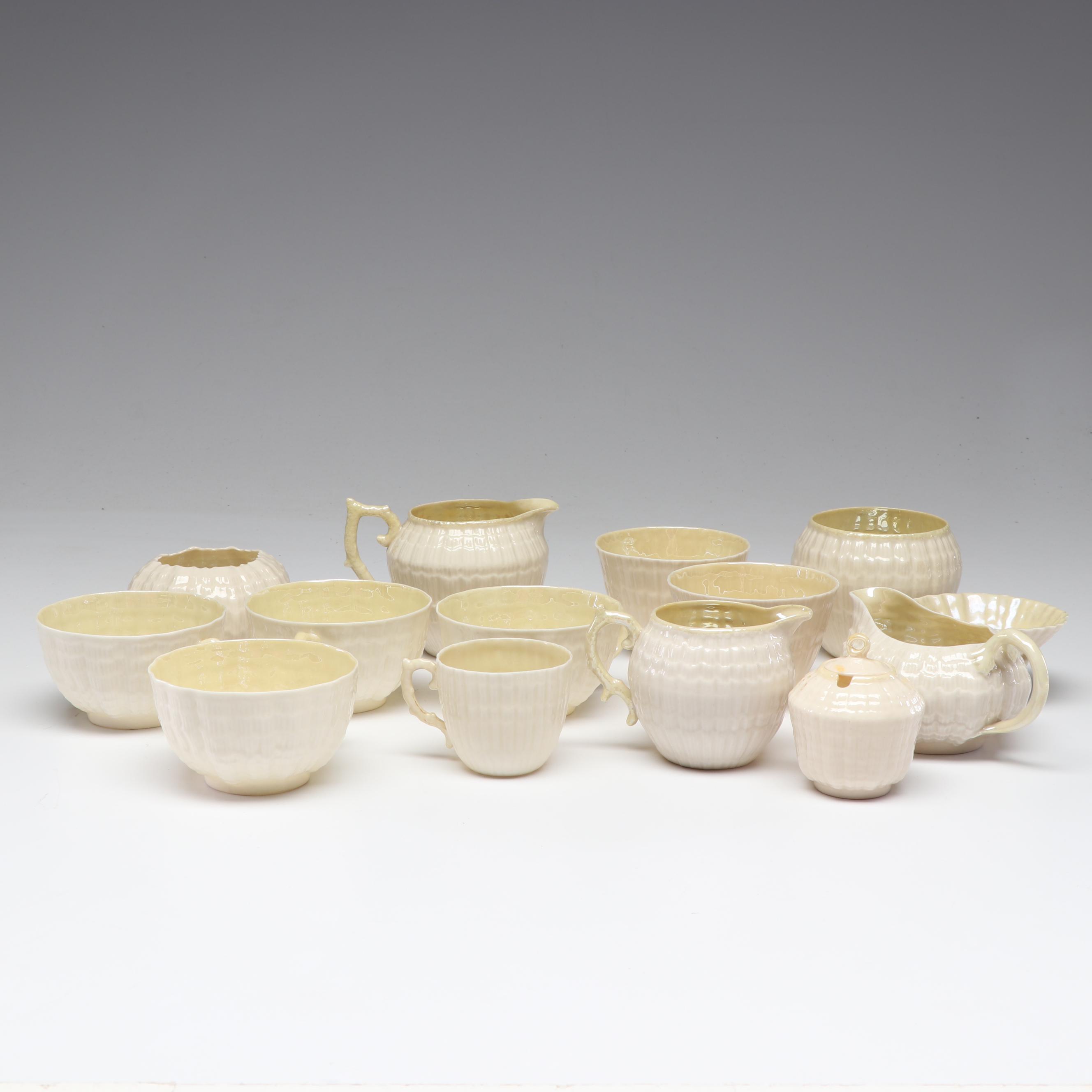 Belleek Porcelain Tea Serving and Tableware Pieces