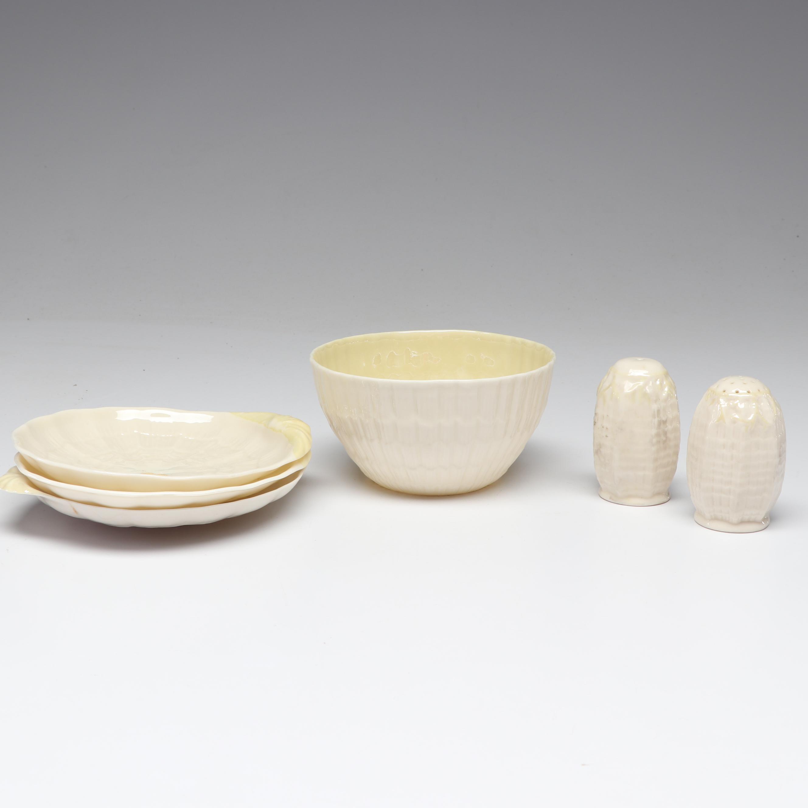Belleek Porcelain Tea Serving and Tableware Pieces