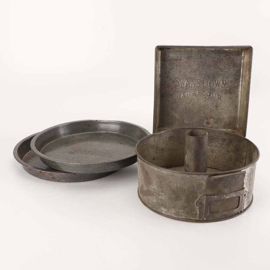 Swans Down and Calumet Metal Cake and Baking Pans, 1920s