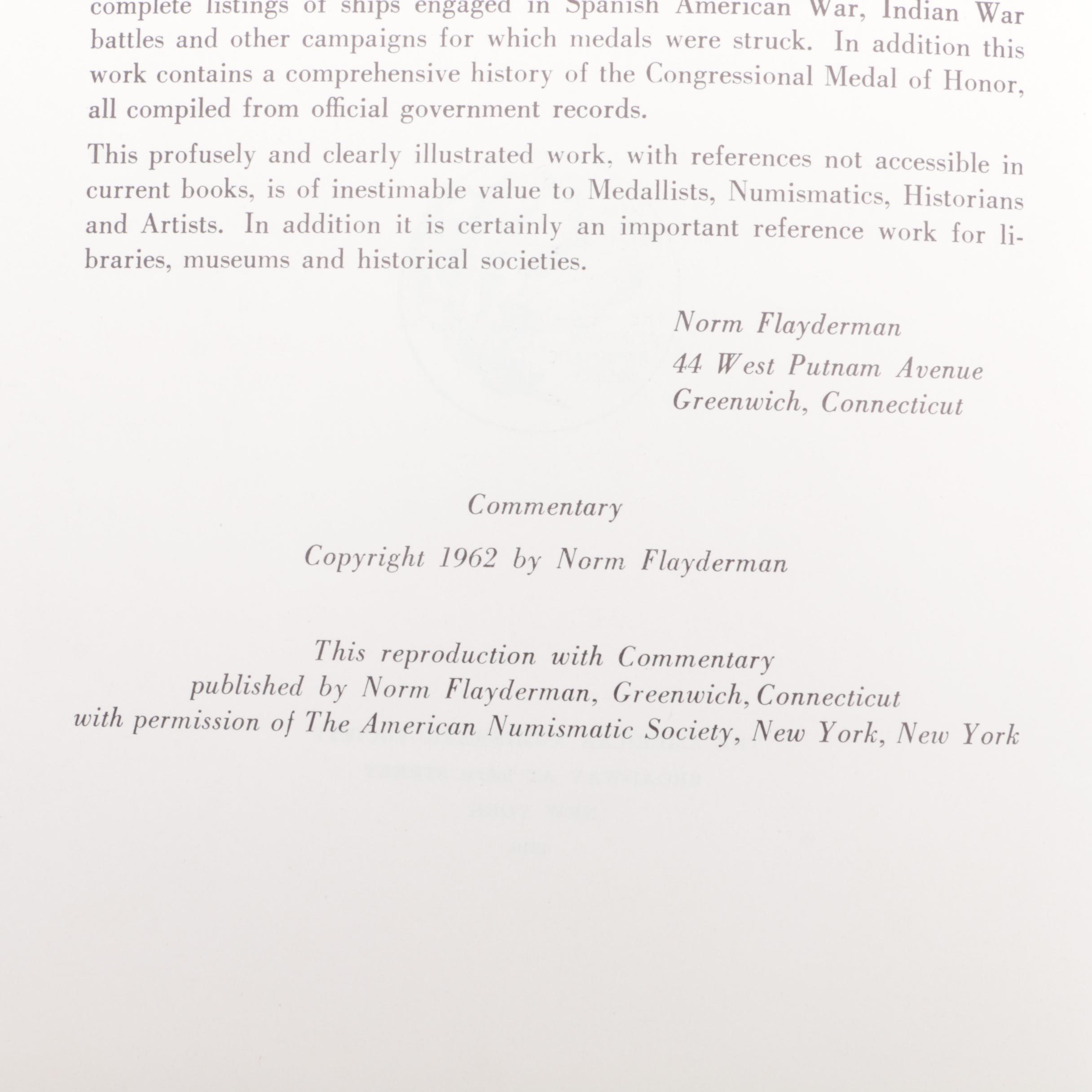 1927 "American Decorations: 1862-1926" and 1962 "U.S War Medals"