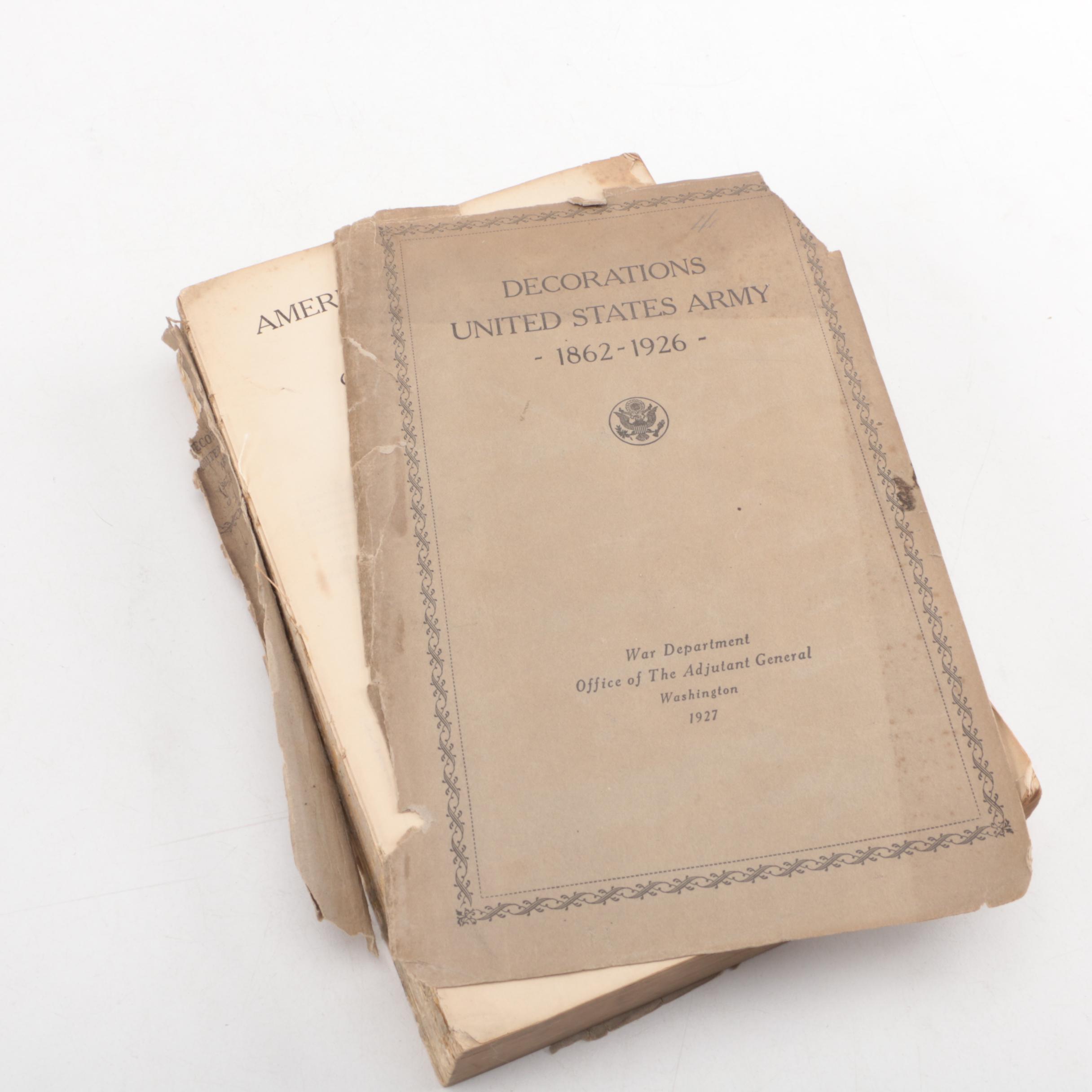 1927 "American Decorations: 1862-1926" and 1962 "U.S War Medals"