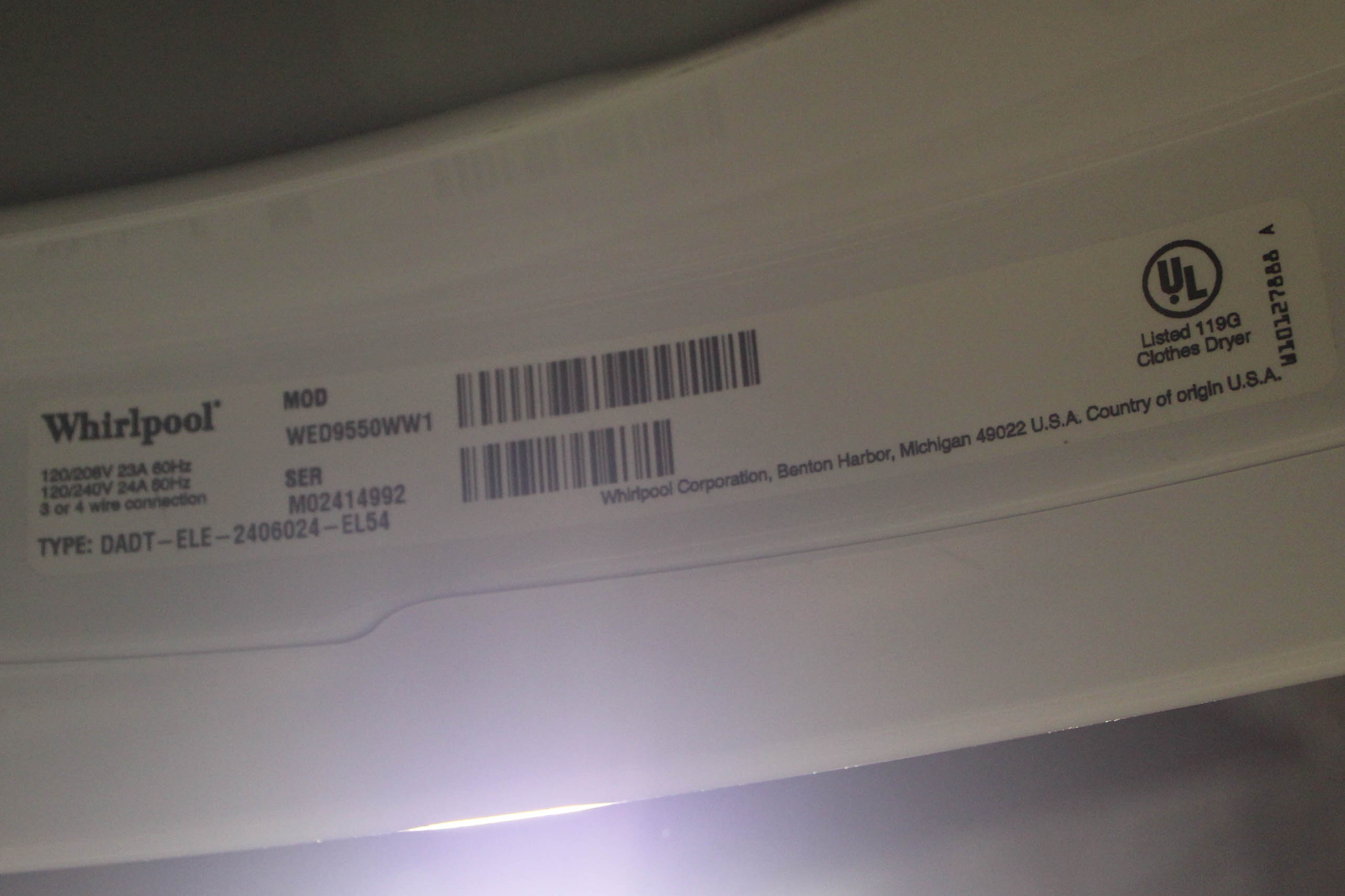 Whirlpool Duet Front Load Electric Dryer