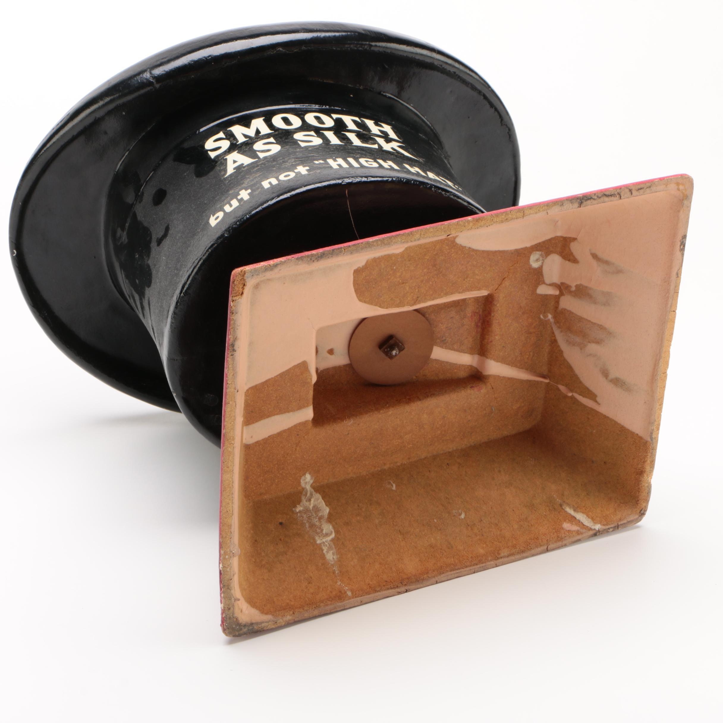 Kessler "High Hat" American Whiskey Bottle Advertising Display