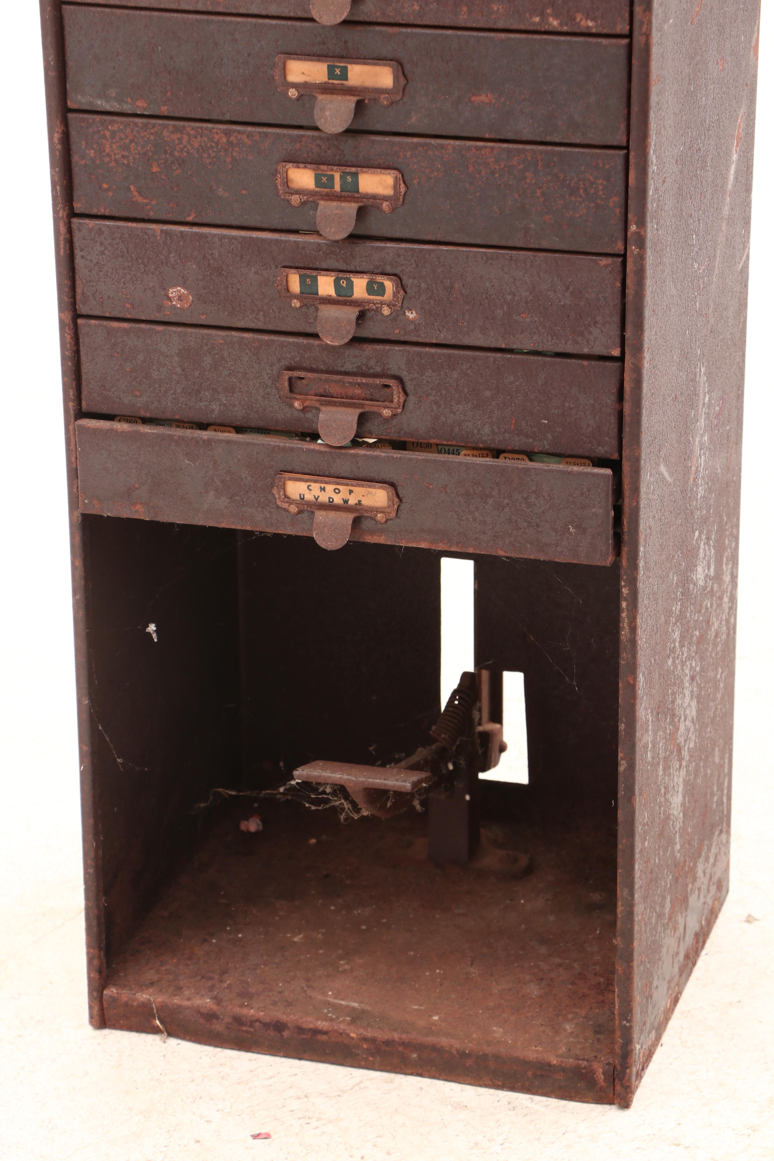 Watchmaker's Cabinet with Watch Crystals by Germanow-Simon Co.