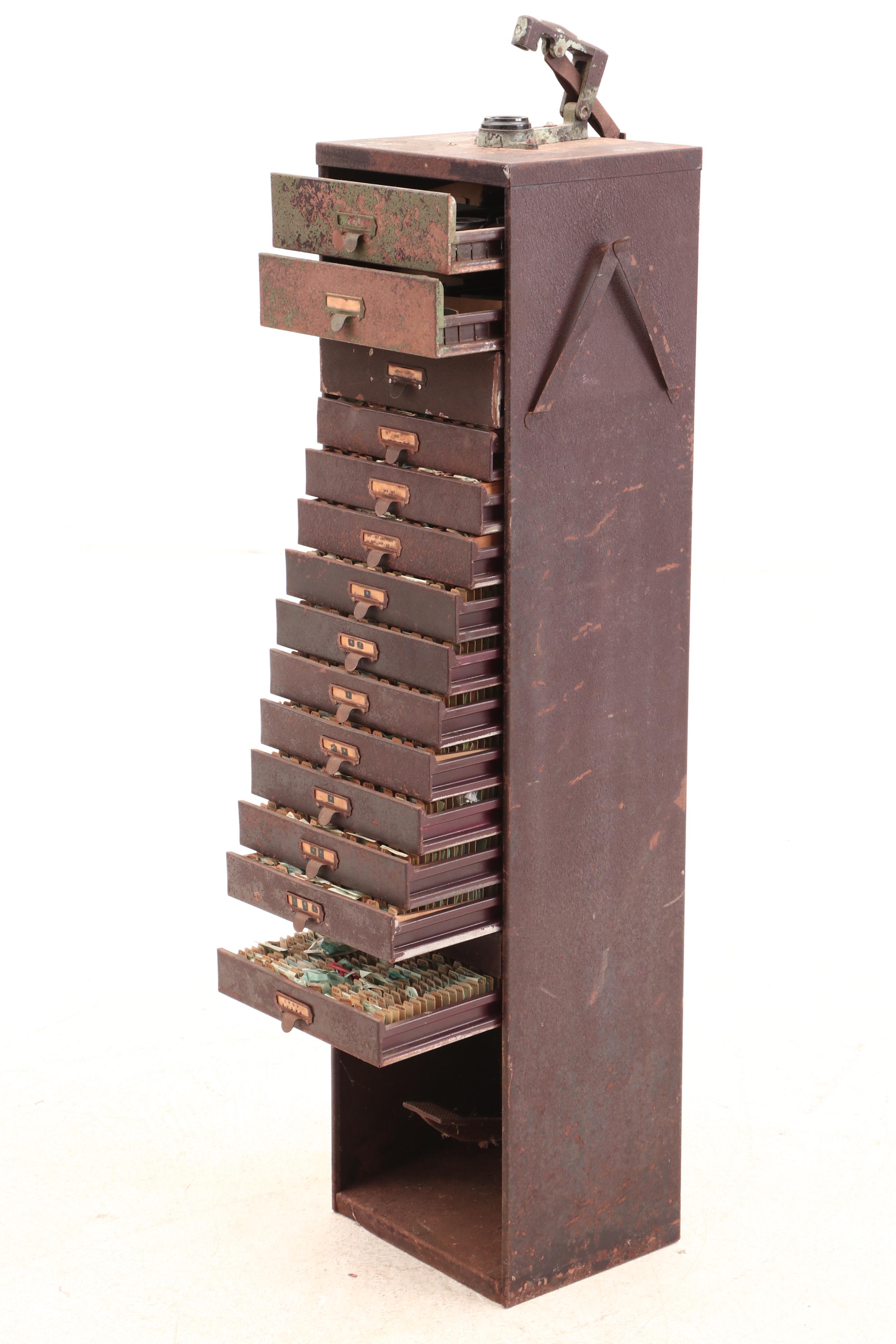 Watchmaker's Cabinet with Watch Crystals by Germanow-Simon Co.