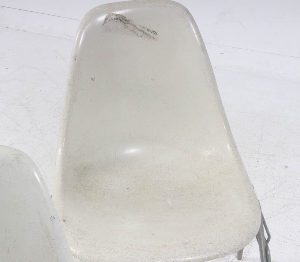Eames for Herman Miller Molded Fiberglass Stacking Side Chairs