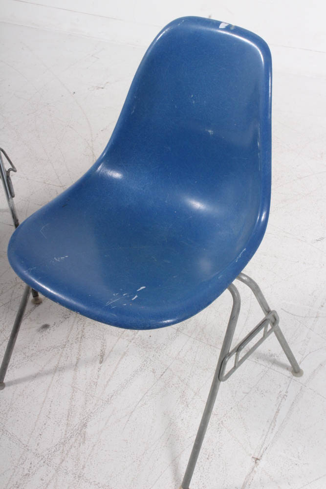 Eames for Herman Miller Molded Fiberglass Stacking Side Chairs