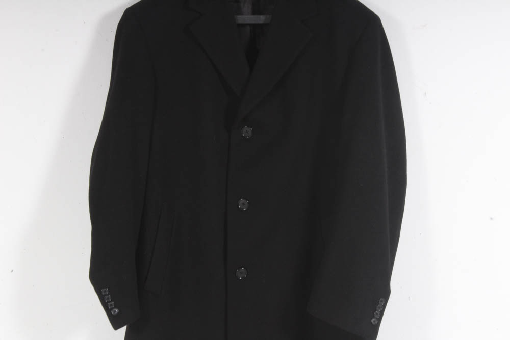 Men's Jos. A. Bank Black Cashmere Overcoat