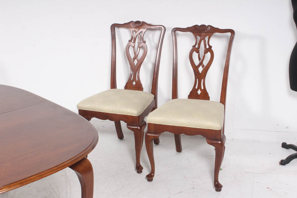 Ethan Allen "Georgian Court" Dining Table and Chair Set