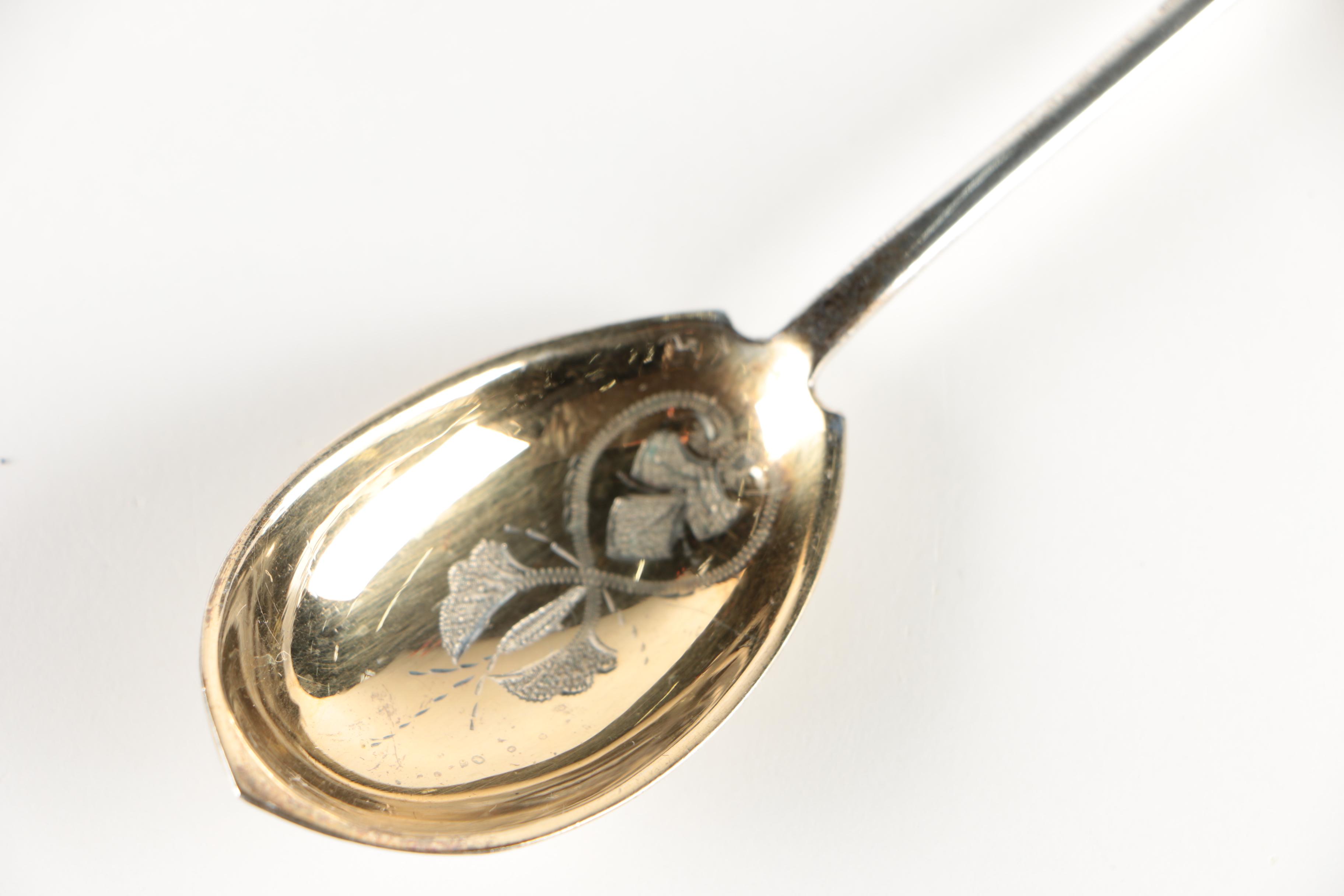 Victorian Coin Silver Pickle Fork in Presentation Case