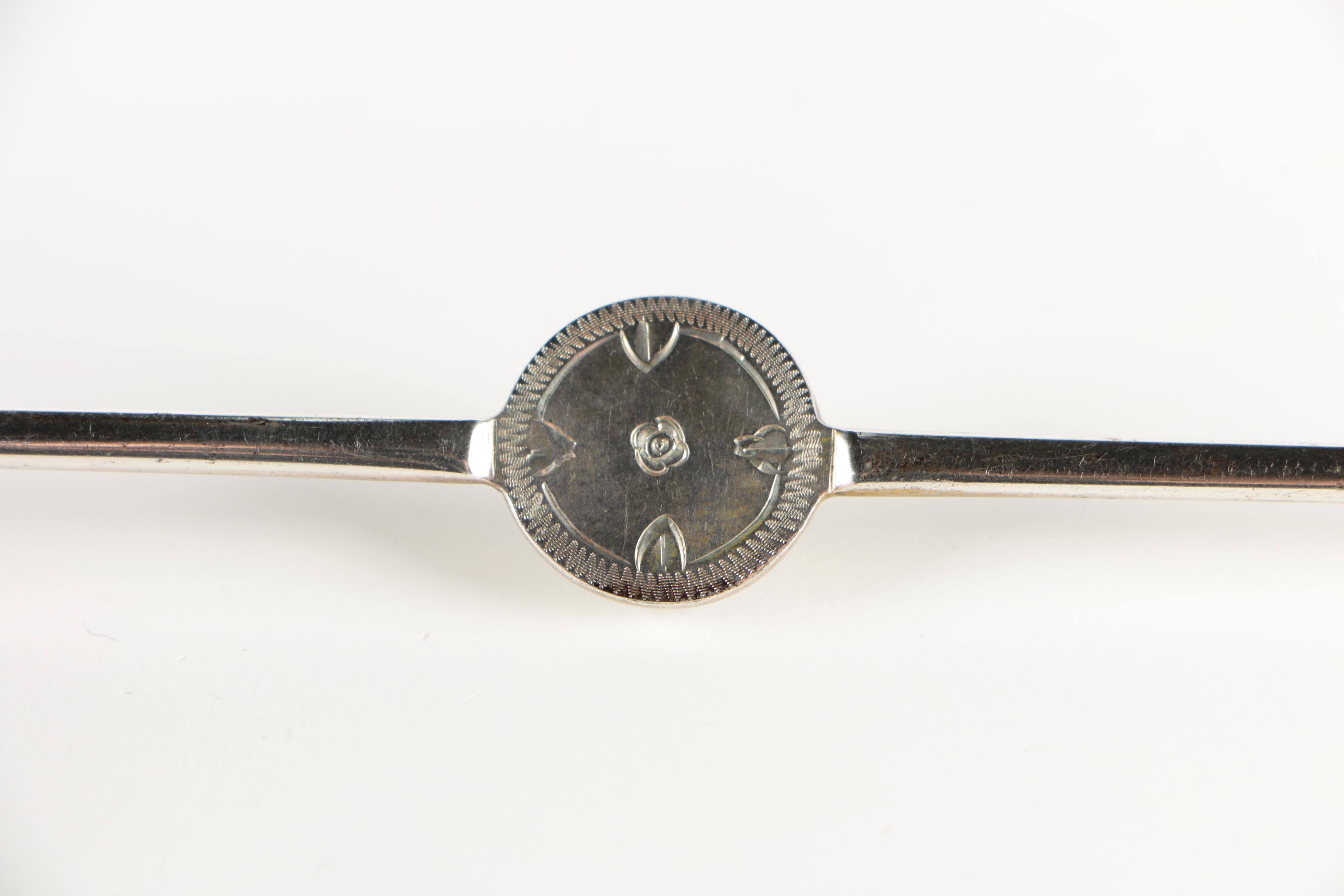 Victorian Coin Silver Pickle Fork in Presentation Case