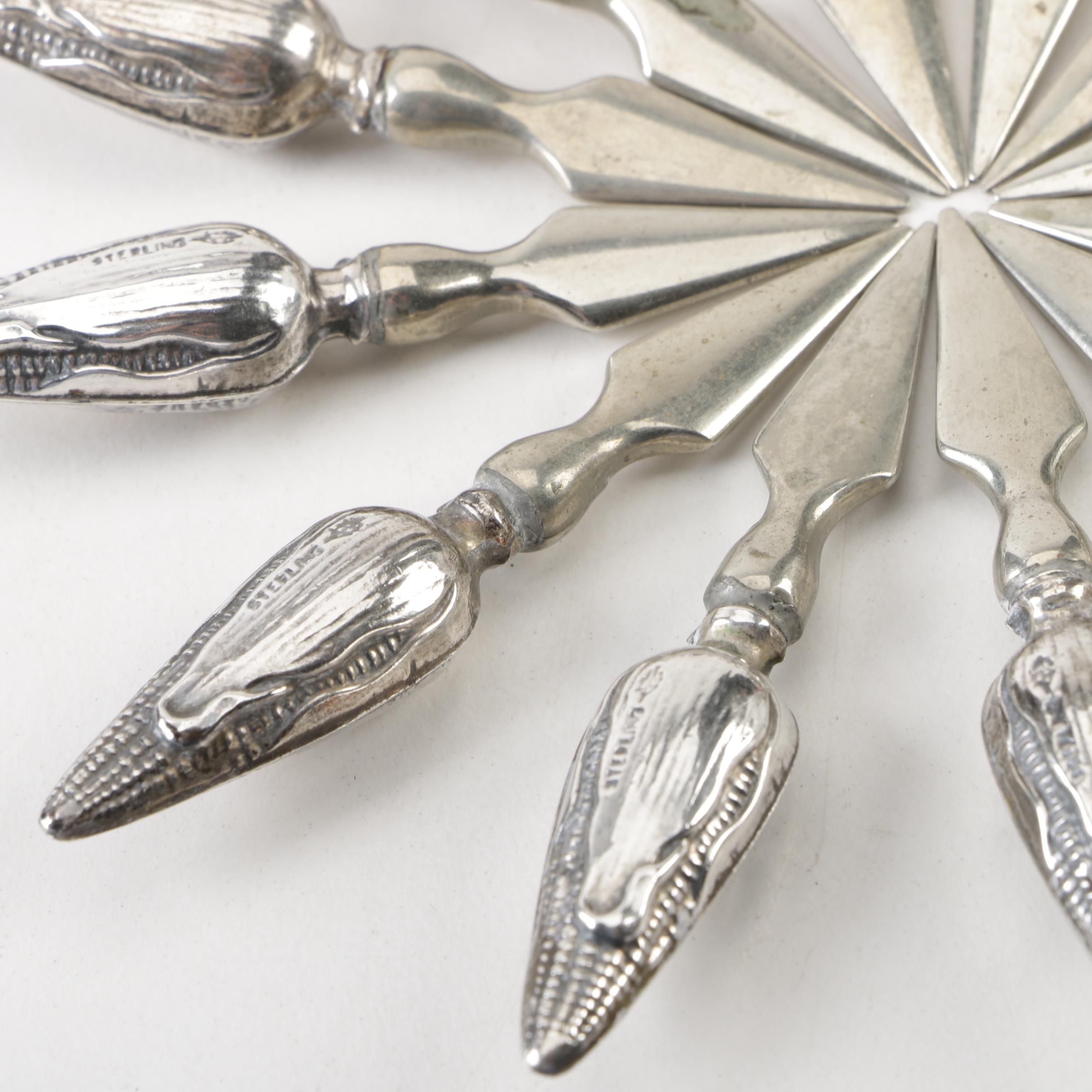 Webster Sterling Silver Corn on the Cob Holders