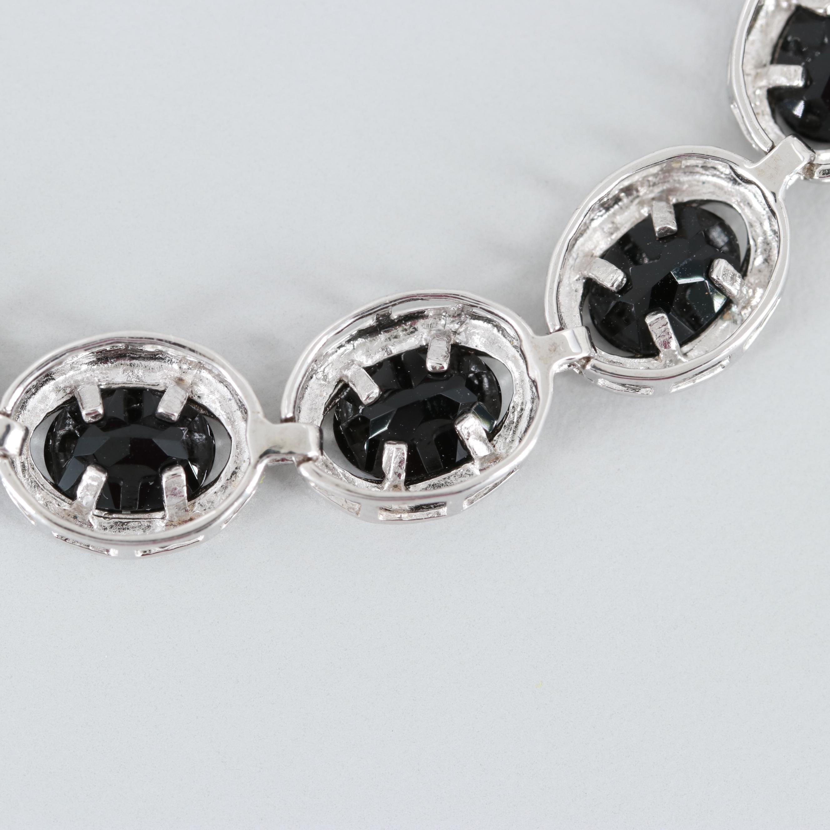 Sterling Silver Black Cubic Zirconia Bracelet