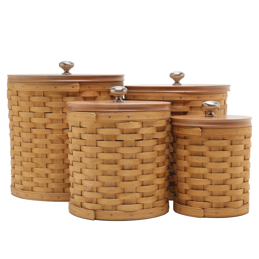 Longaberger Woodcrafts Canister Baskets