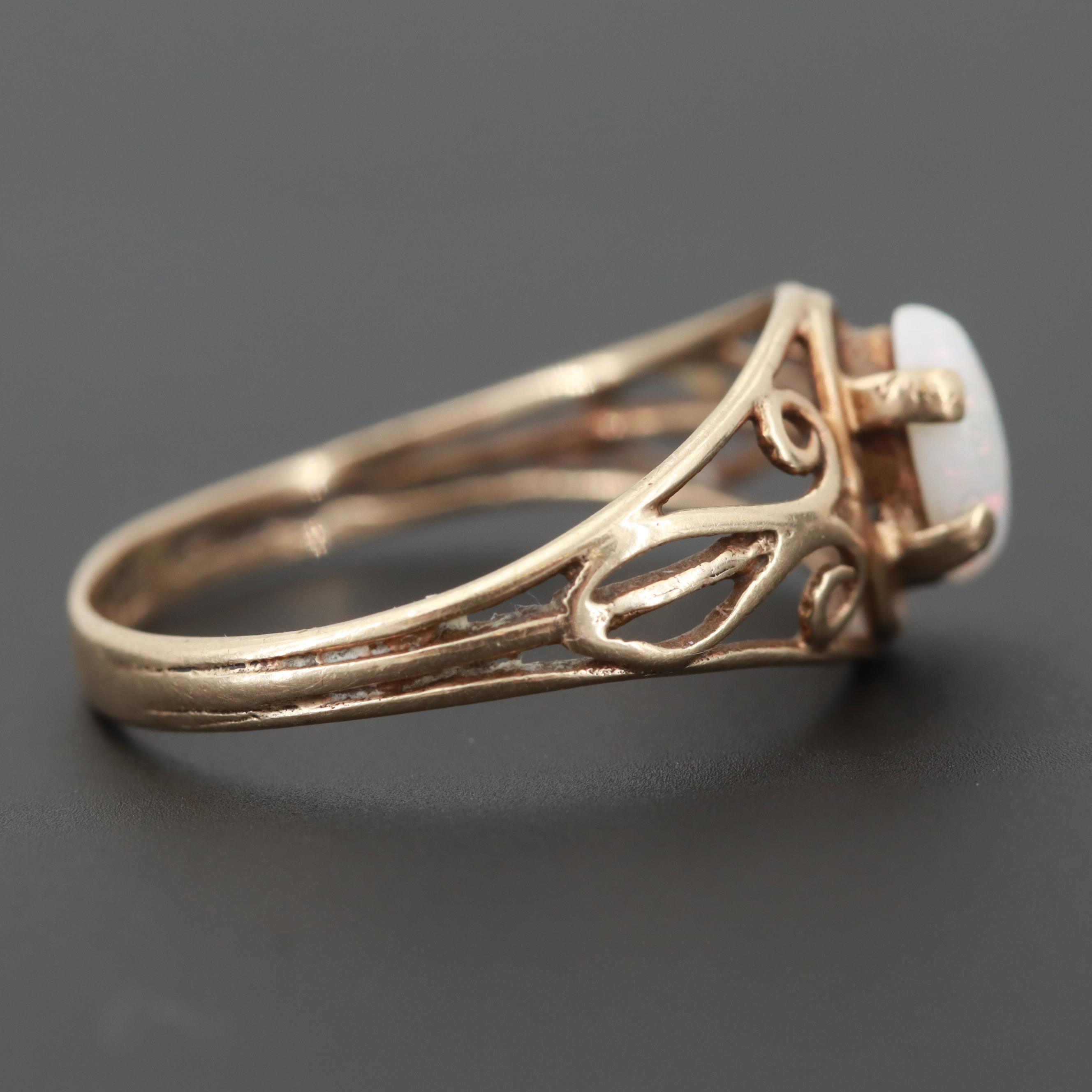 10K Yellow Gold Opal Ring