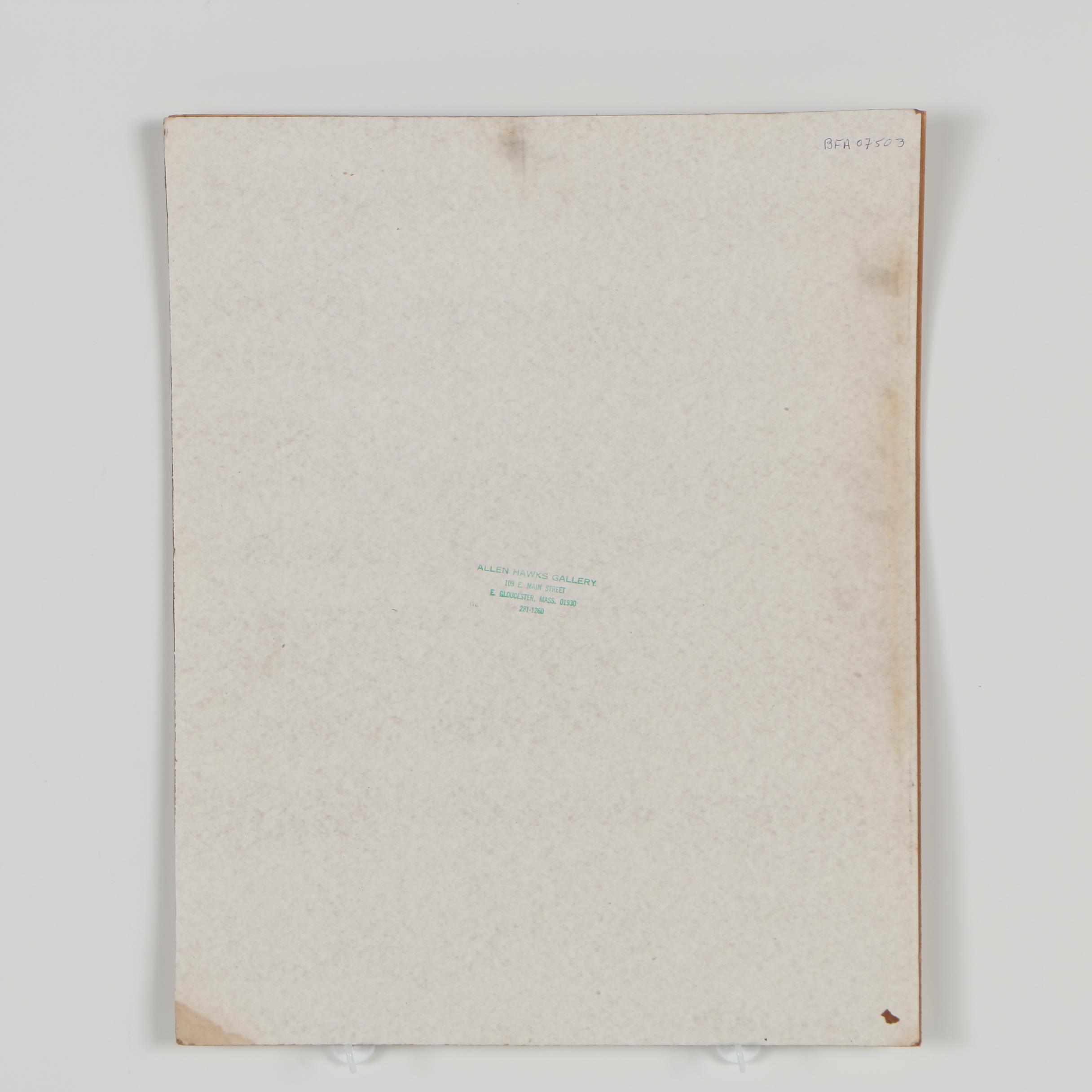 Allen Hawks Offset Lithograph "The Constitution", Circa 1981