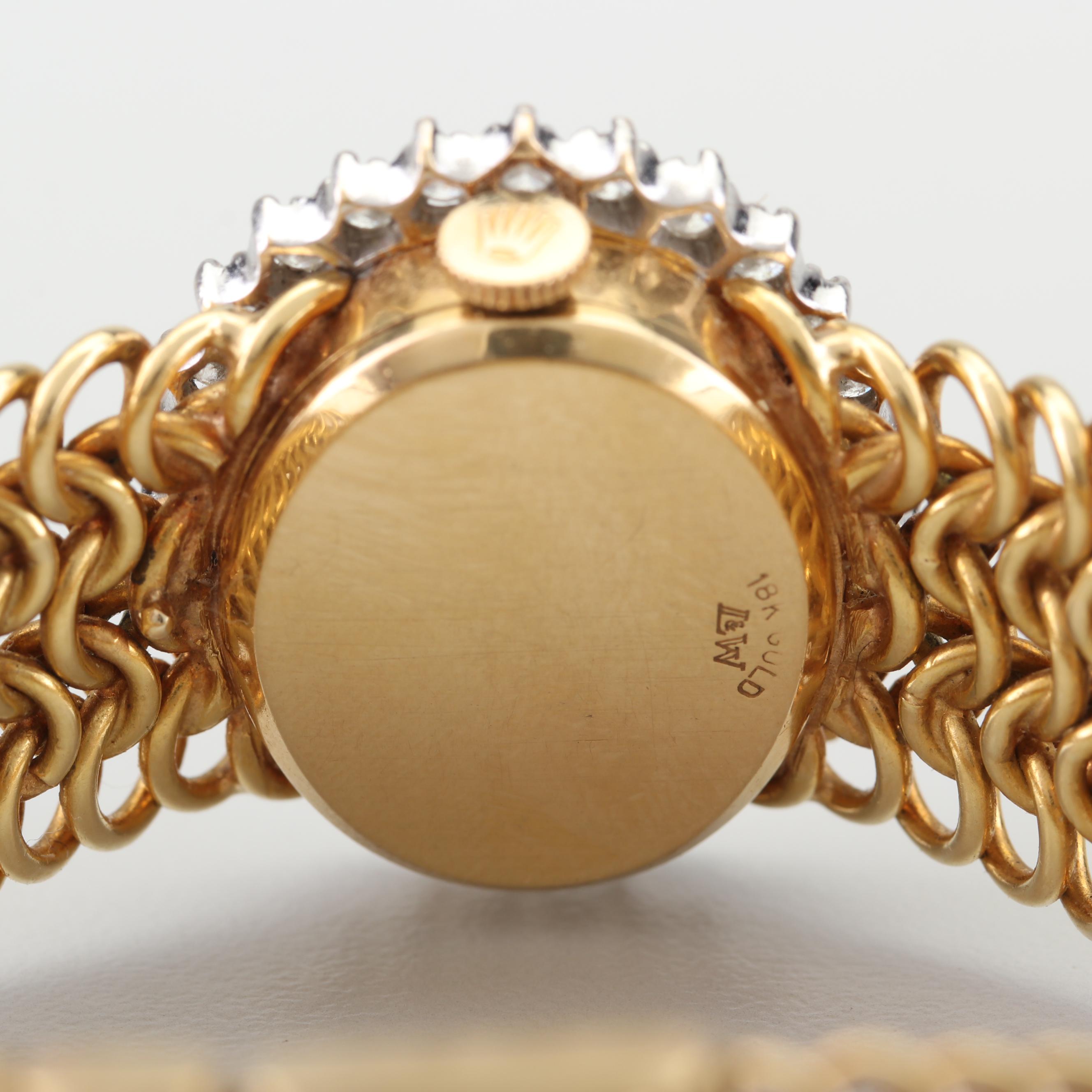 Rolex 18K Yellow Gold and Diamond Watch