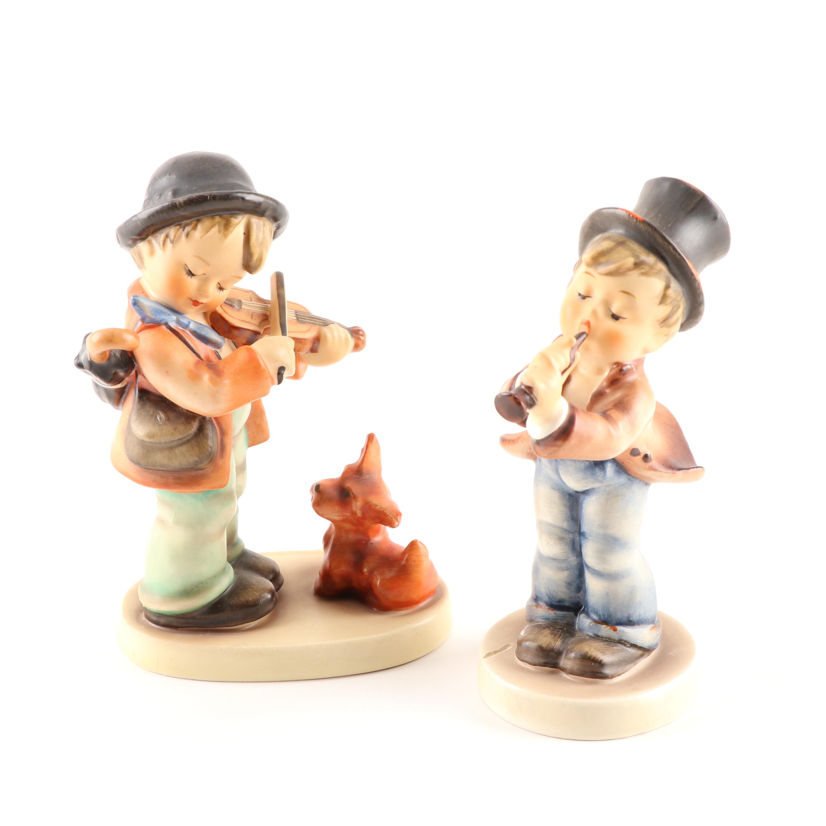 Hummel Goebel "Serenade" and "Puppy Love" Porcelain Figurines