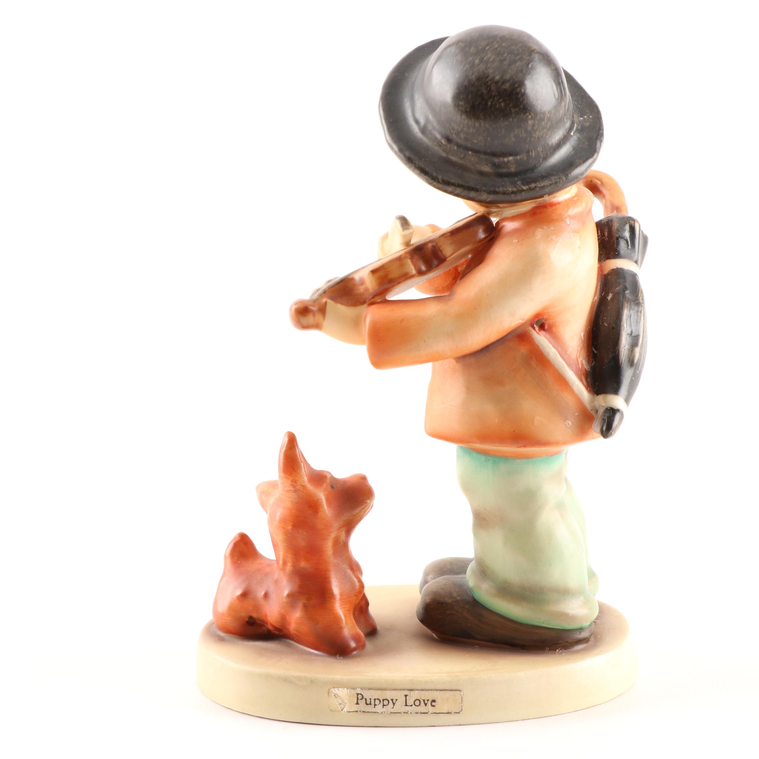 Hummel Goebel "Serenade" and "Puppy Love" Porcelain Figurines