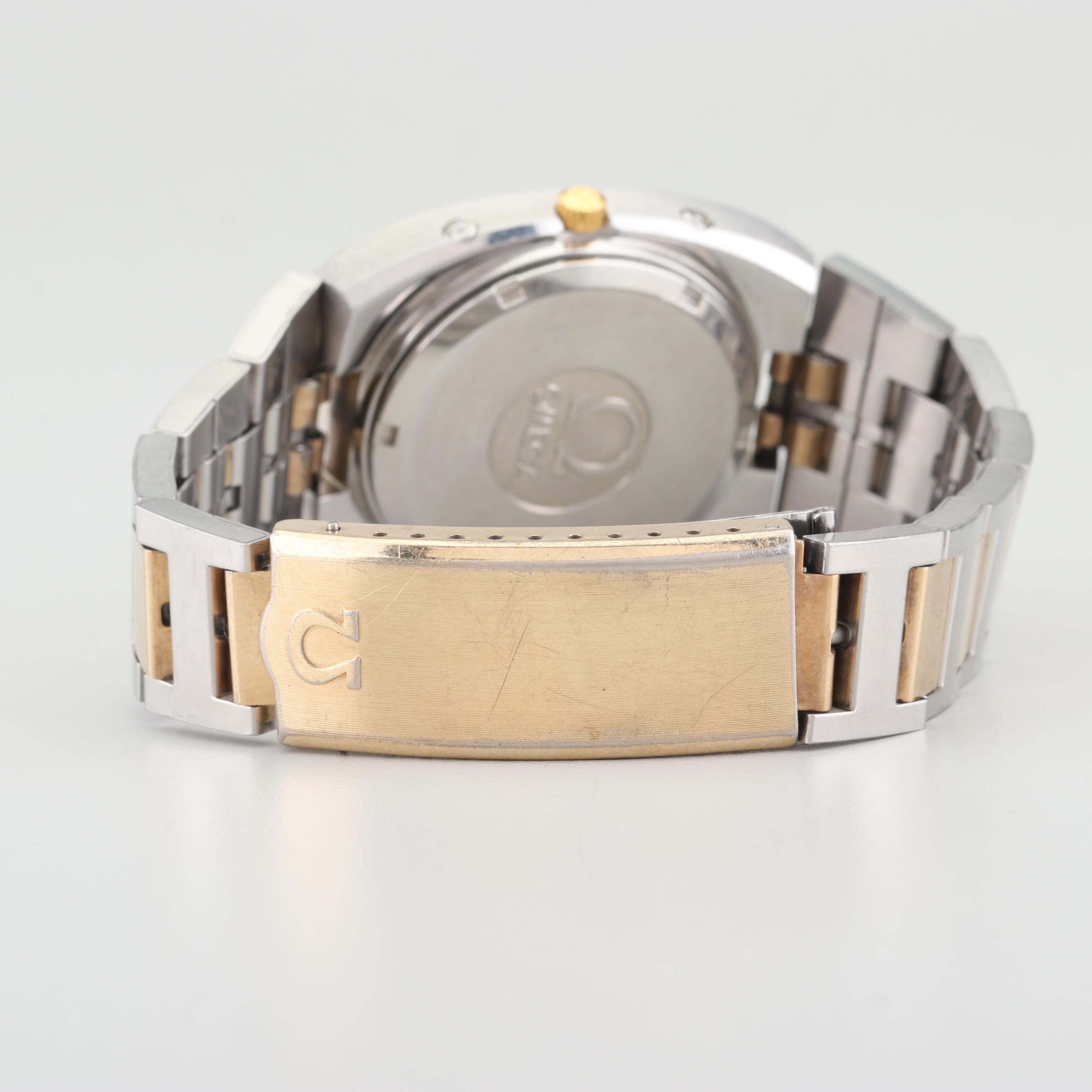 OMEGA "Champion" 10K Gold Overlay Accented Stainless Steel Watch