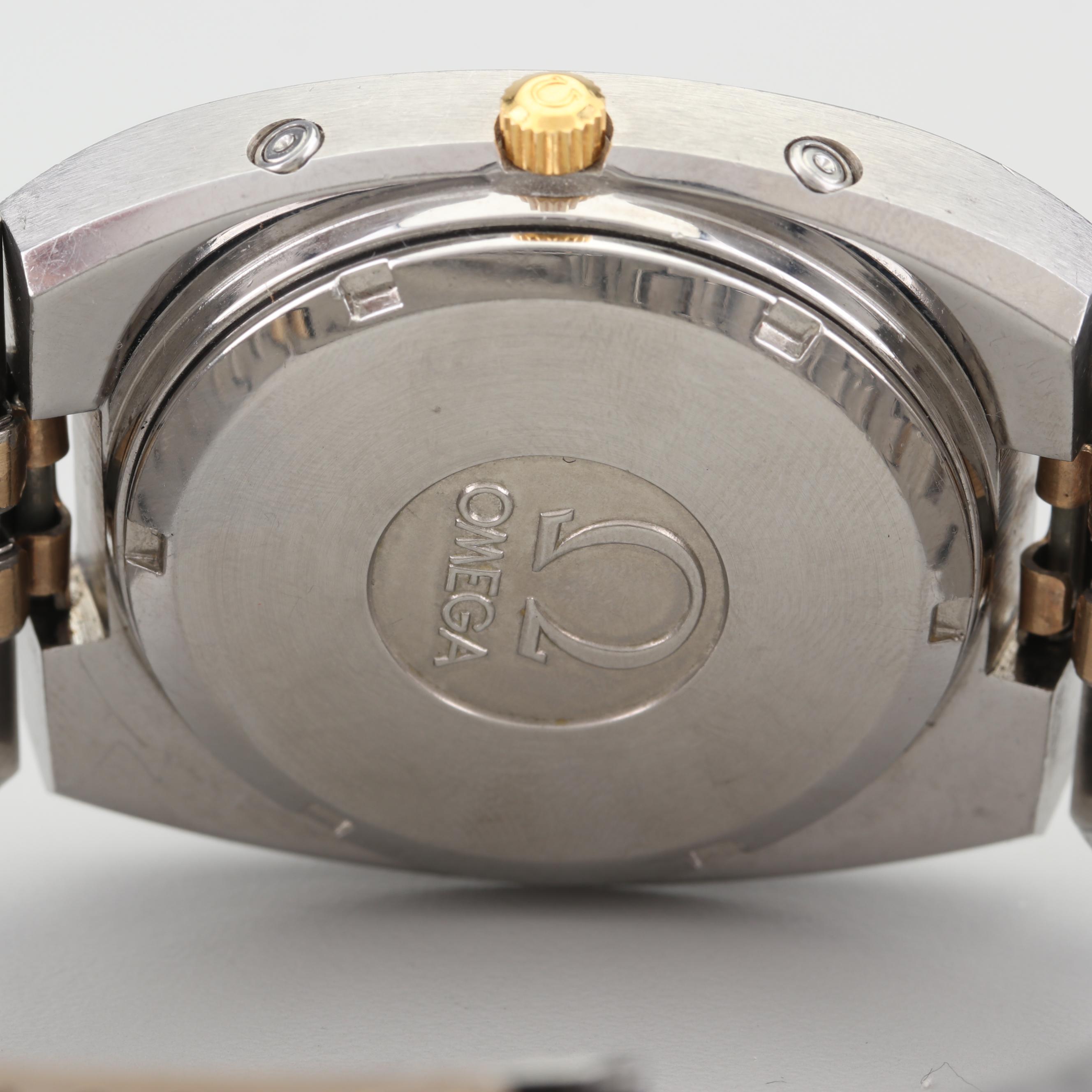 OMEGA "Champion" 10K Gold Overlay Accented Stainless Steel Watch