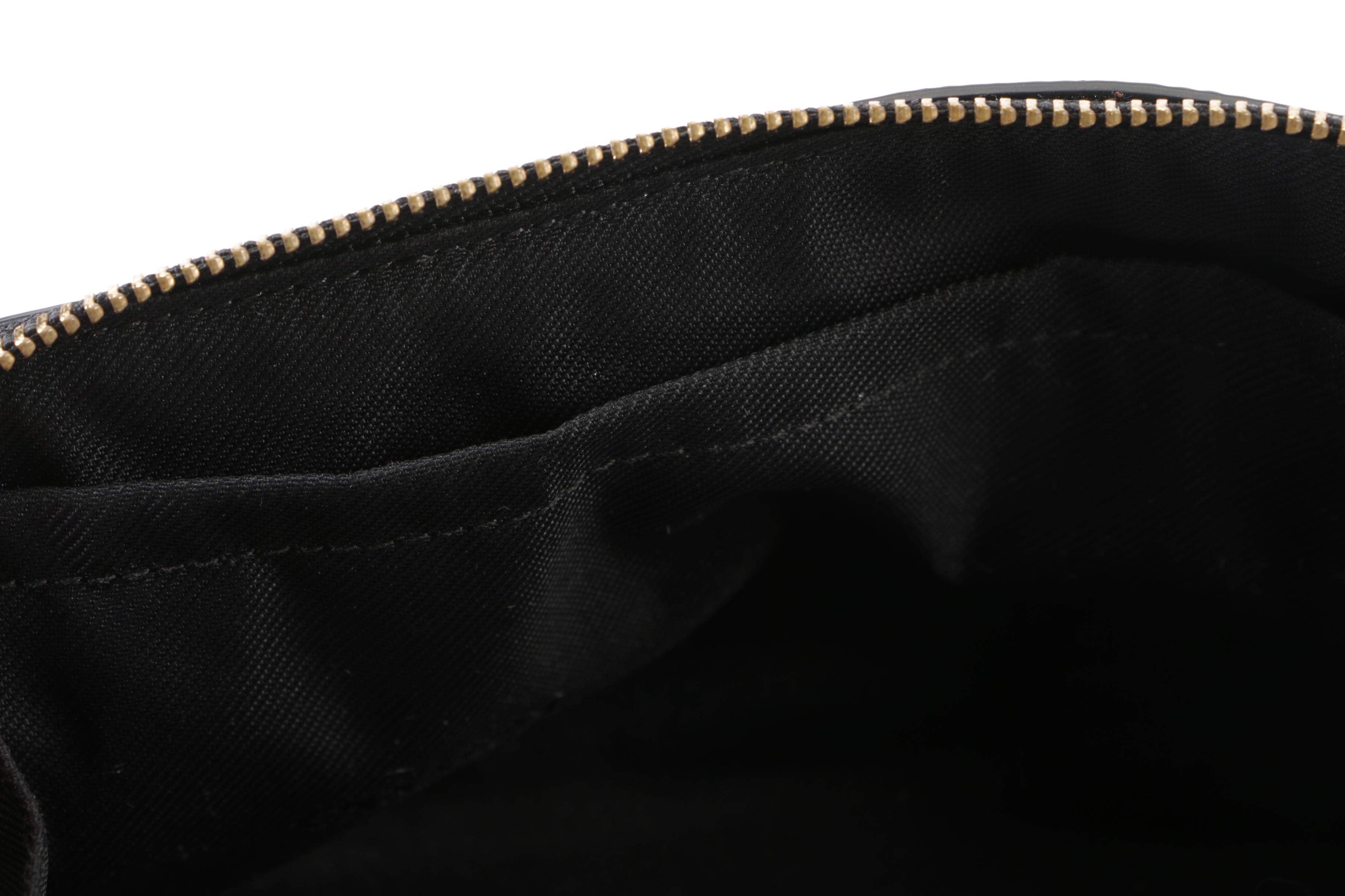 Coach New York Black Pebbled Leather Cosmetic Case