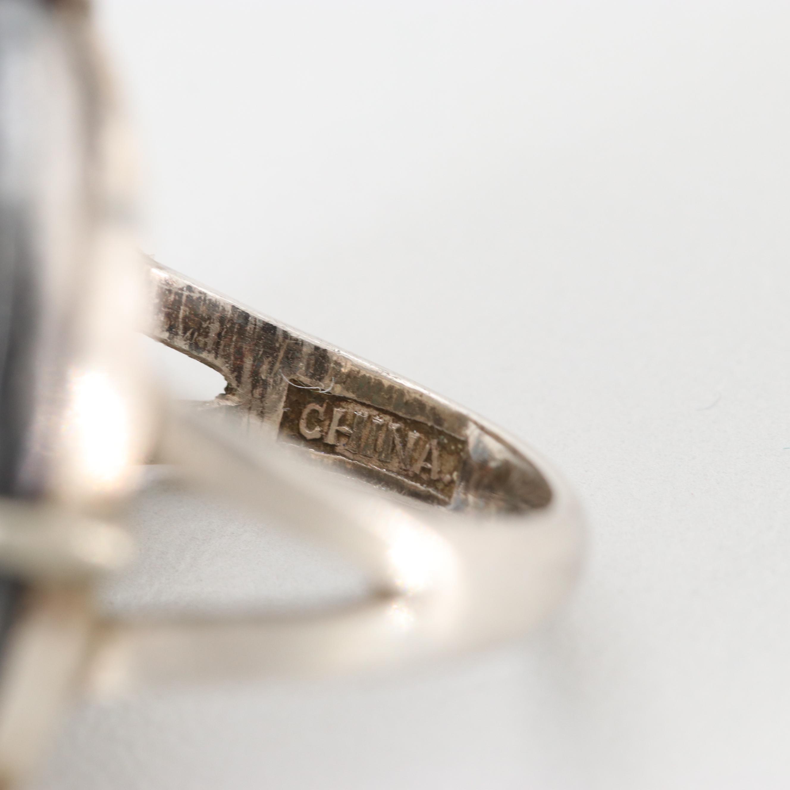 Sterling Silver Glass Micromosaic Ring