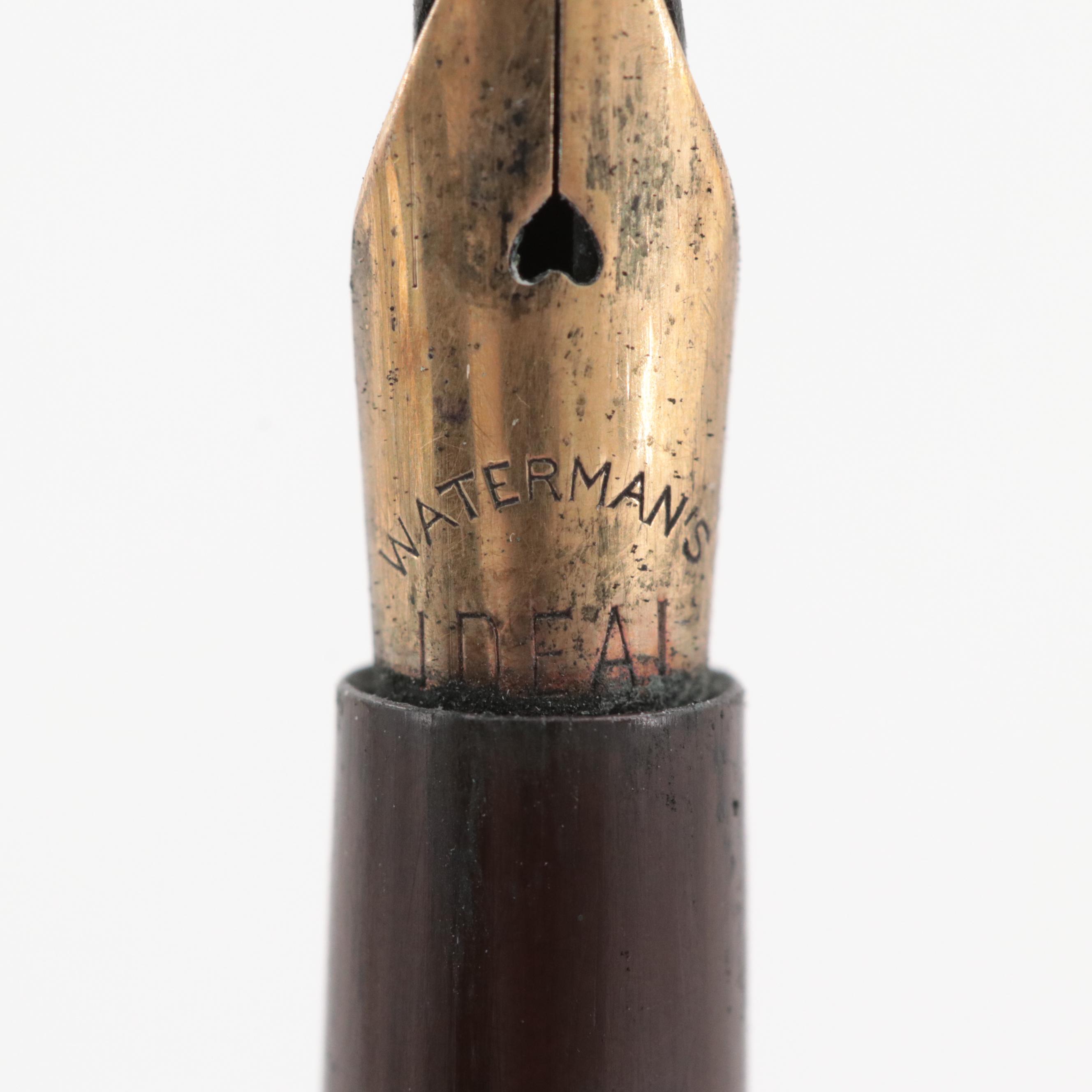 Vintage Waterman "Ideal" Chased Overlay Fountain Pen