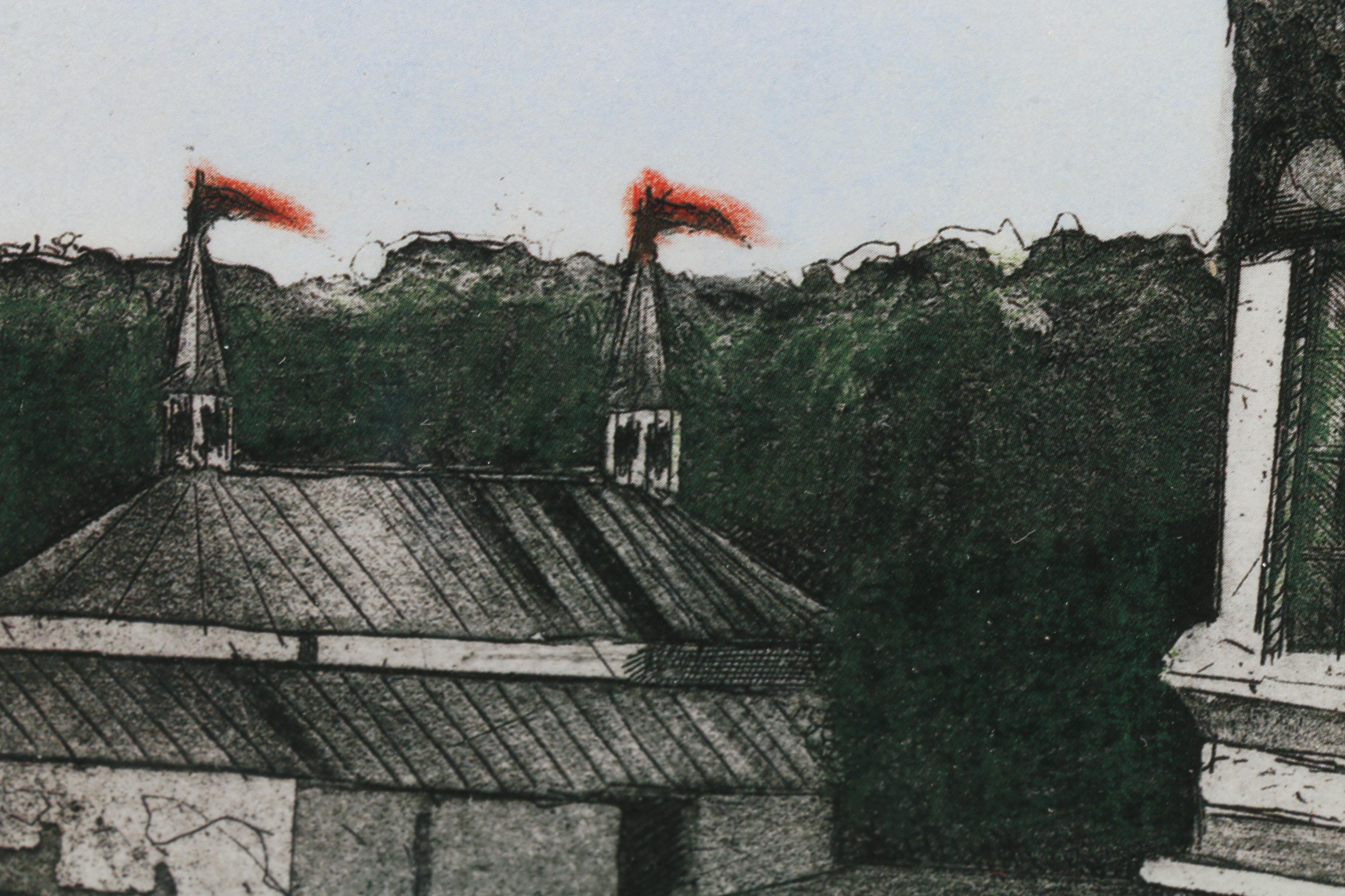 Artist Lloyd Kelly Signed Churchill Downs Art Poster