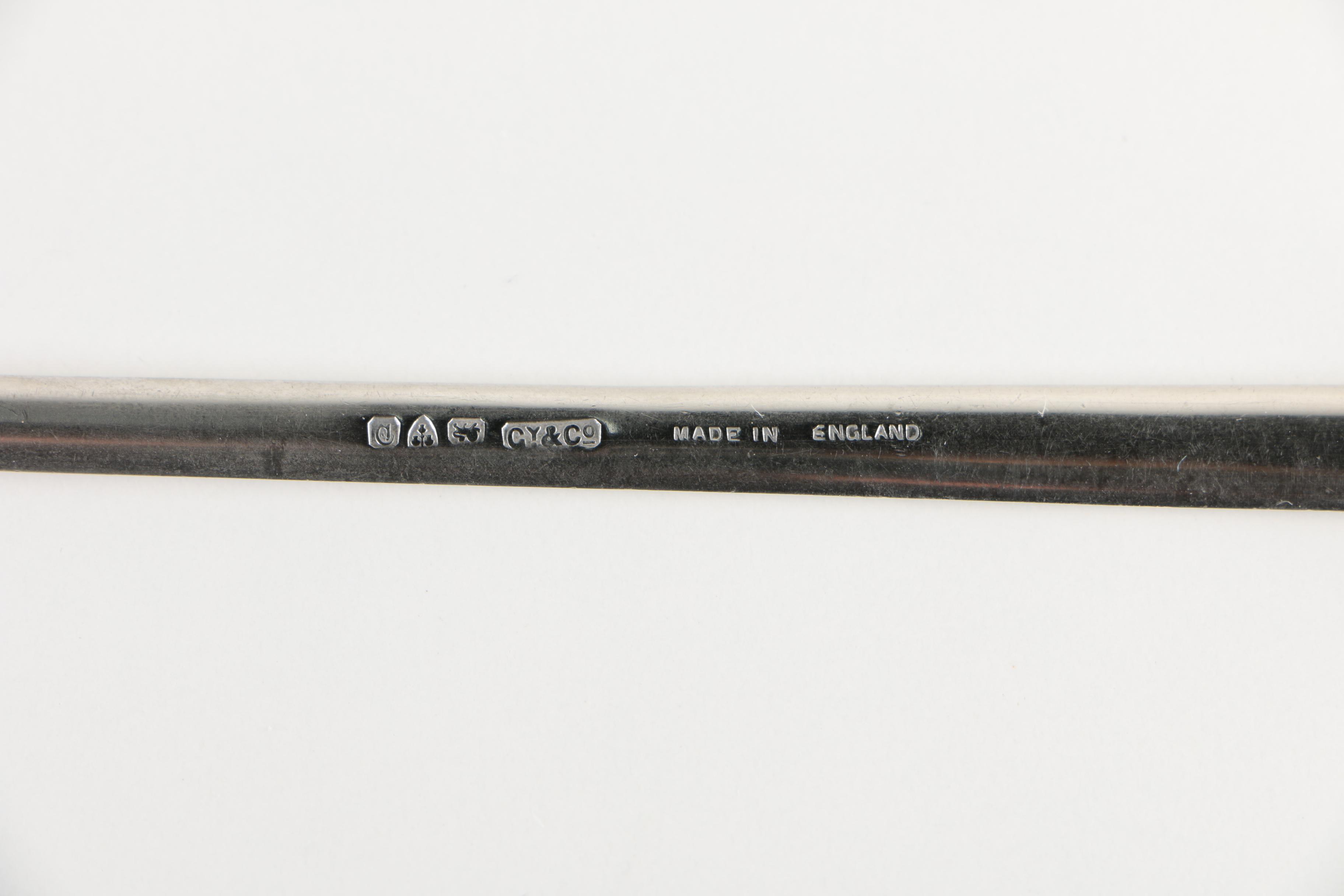 Grey & Co. English Sterling Letter Opener with Dog Tip, 1929