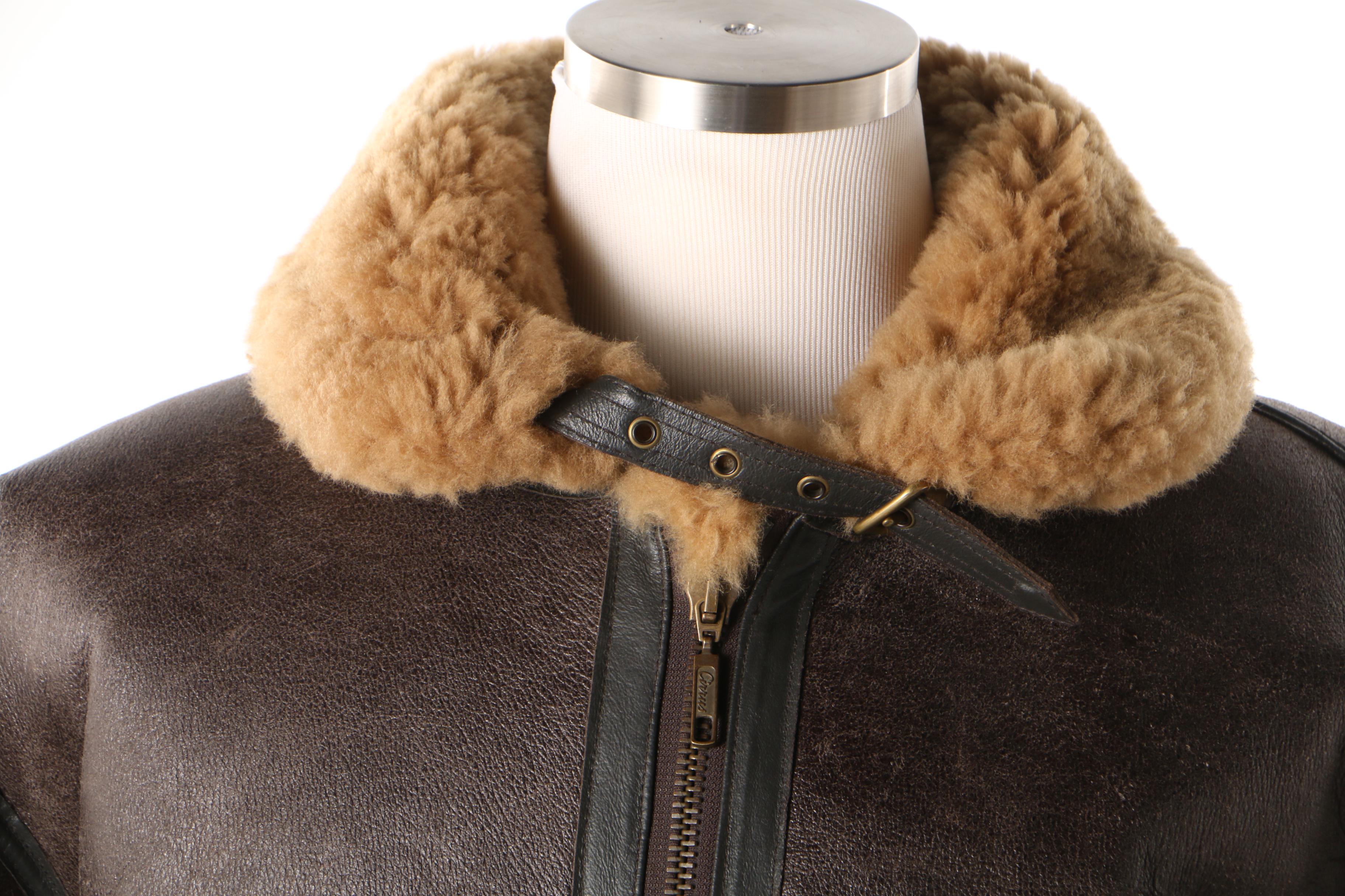 Men's Cirrus Reproduction Irvin Leather and Shearling Flight Jacket