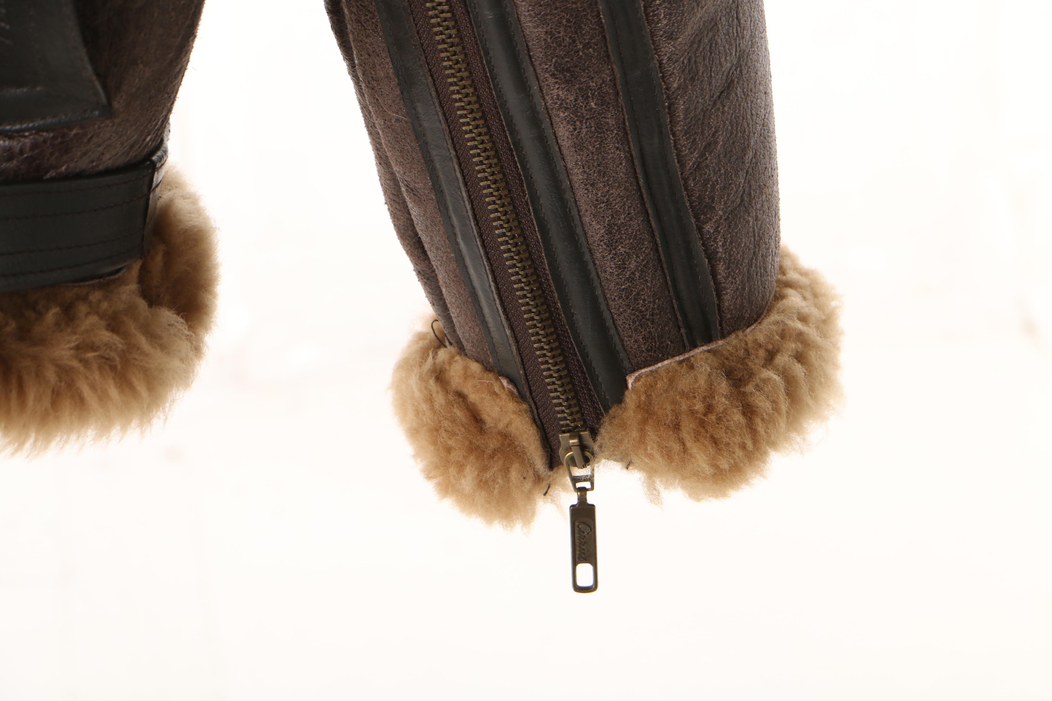 Men's Cirrus Reproduction Irvin Leather and Shearling Flight Jacket