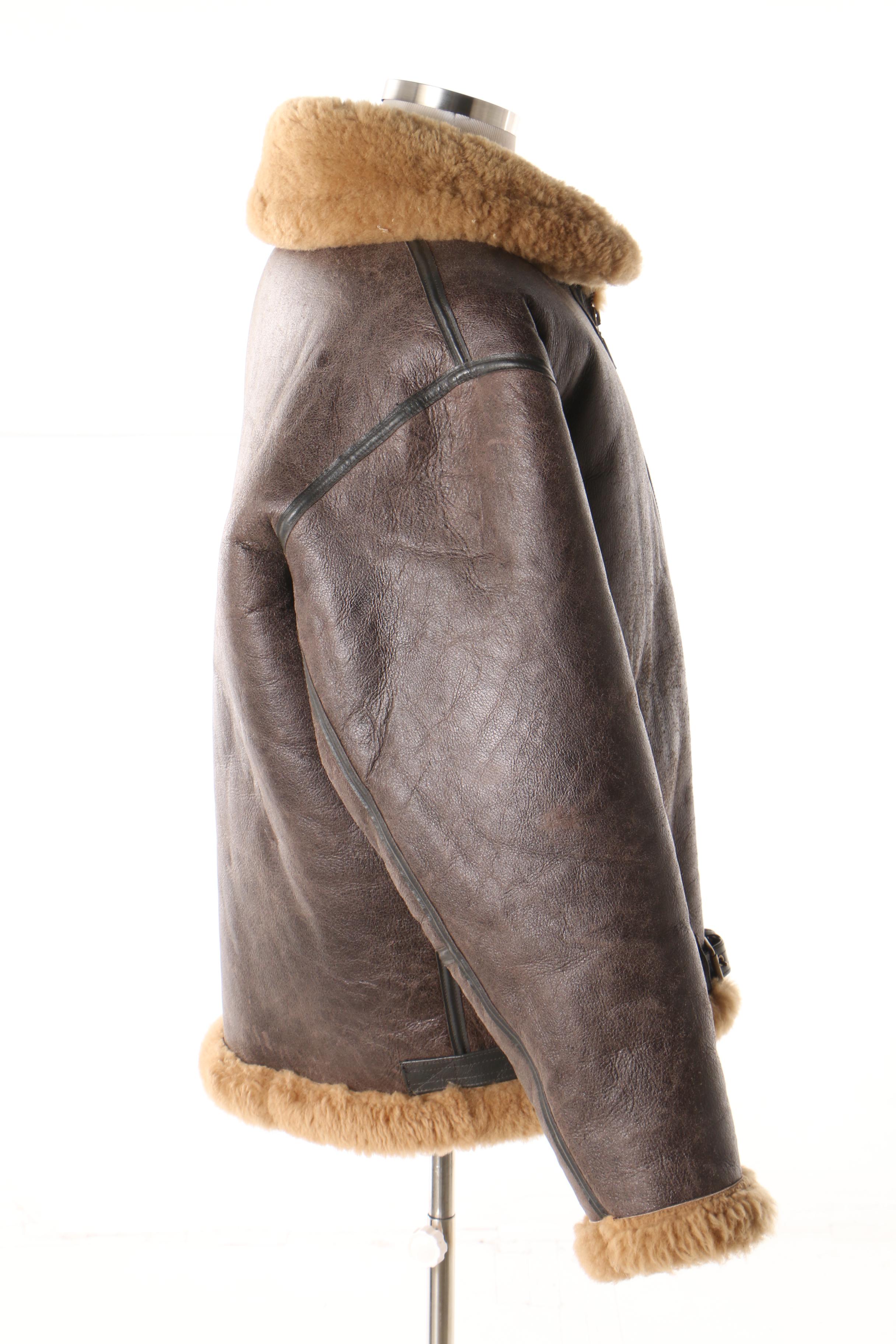 Men's Cirrus Reproduction Irvin Leather and Shearling Flight Jacket