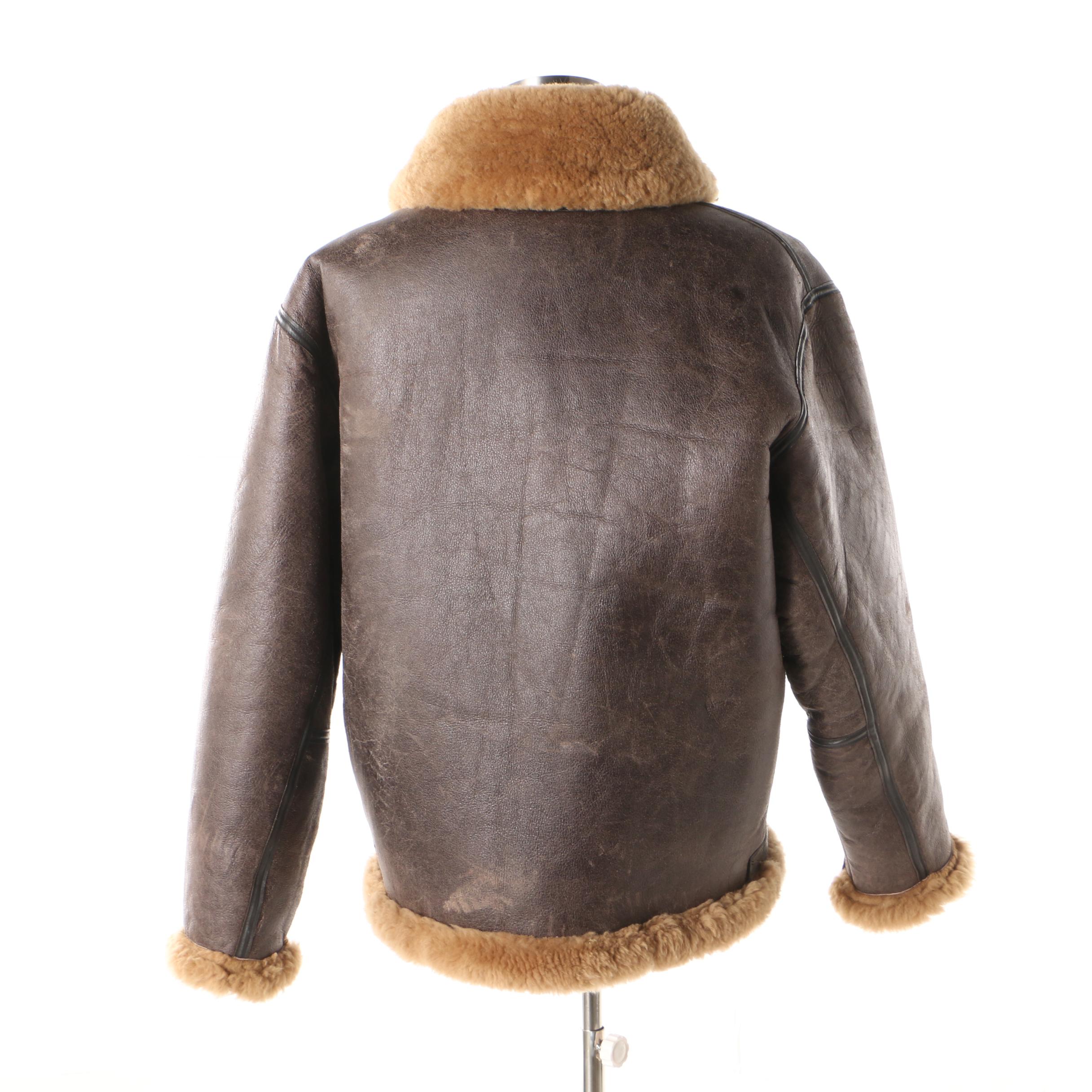 Men's Cirrus Reproduction Irvin Leather and Shearling Flight Jacket