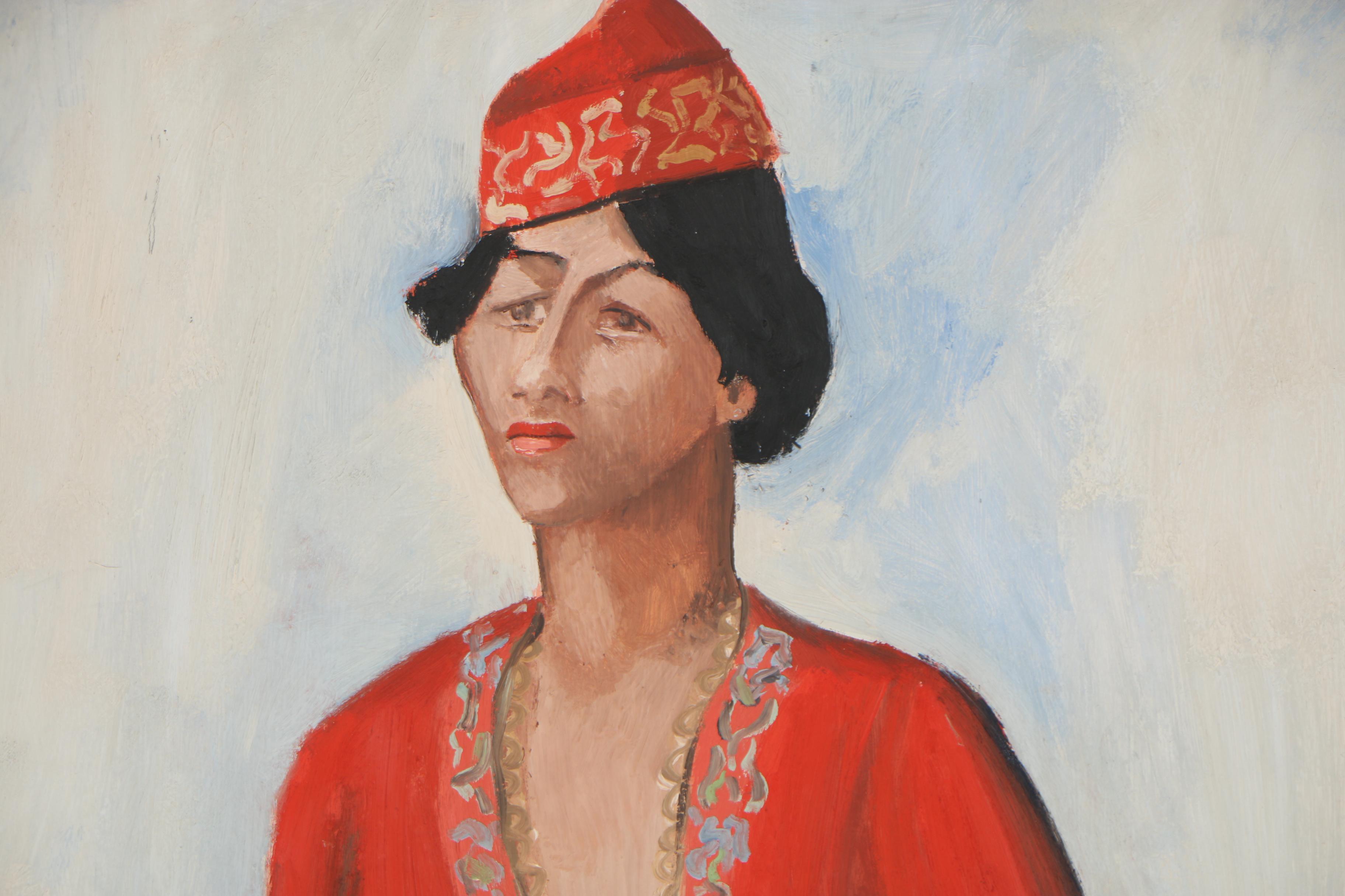 Late 20th Century Portrait Oil Painting