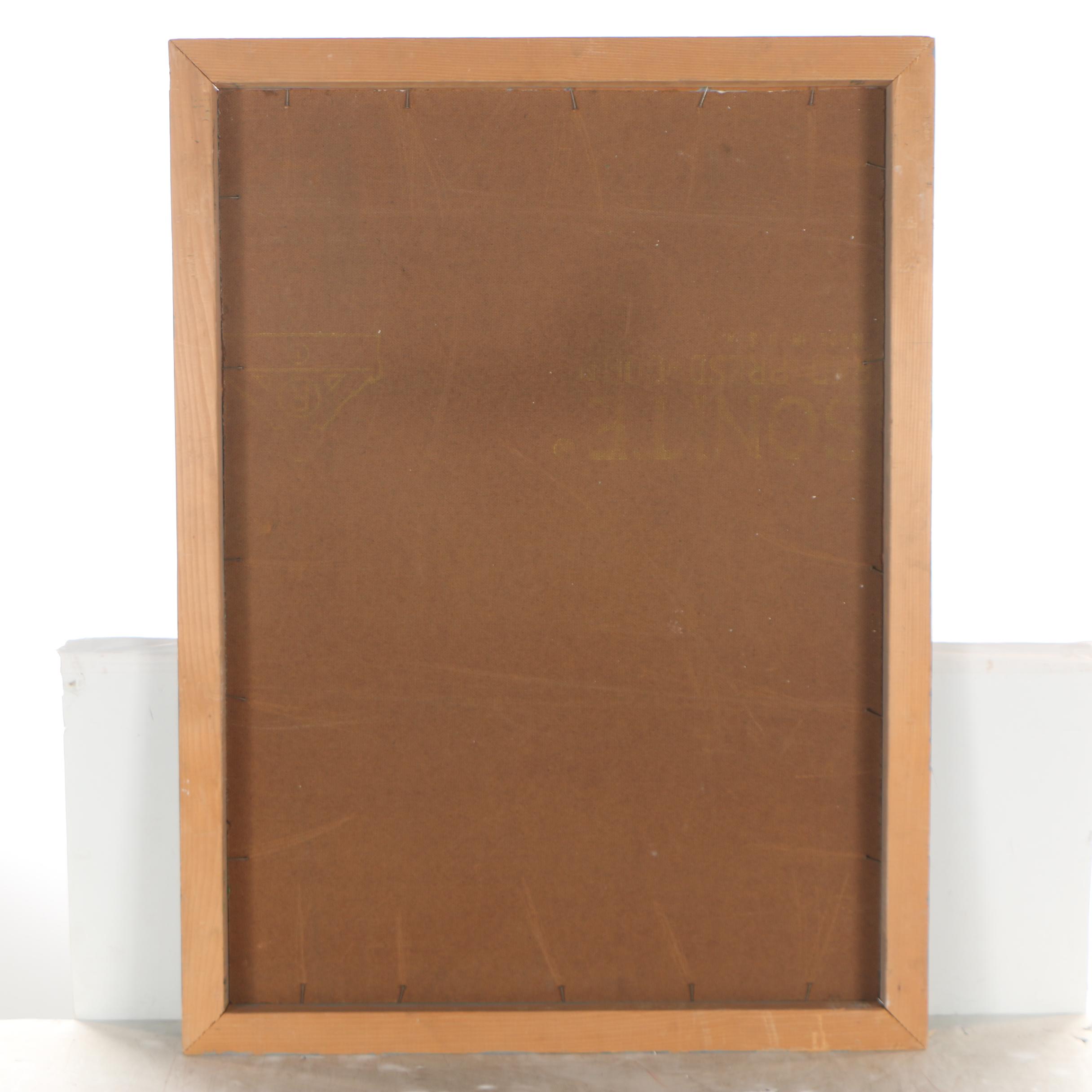 Late 20th Century Portrait Oil Painting