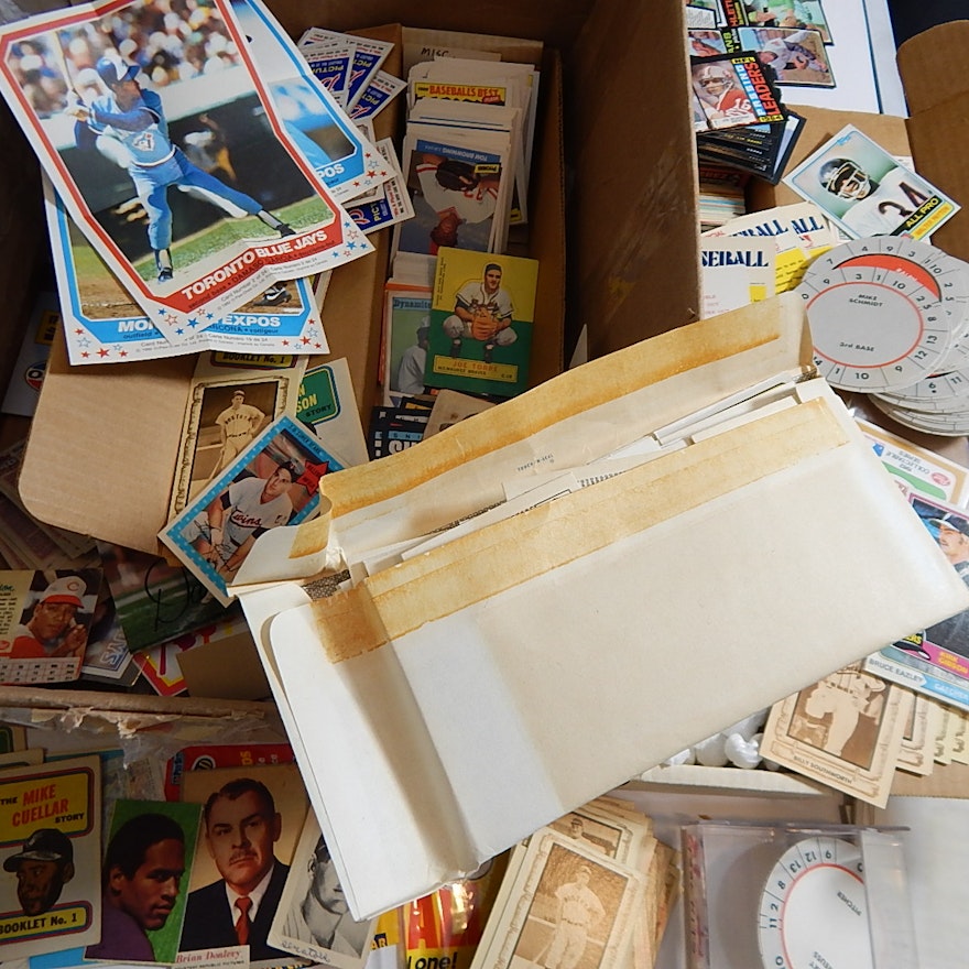 Large Sports Card Collection with Baseball, Football, and Basketball