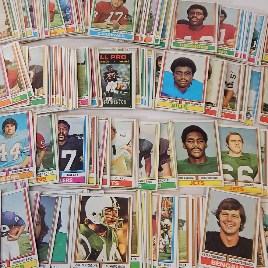 1974 Topps Football Cards with Tarkenton, Rashad RC, Manning