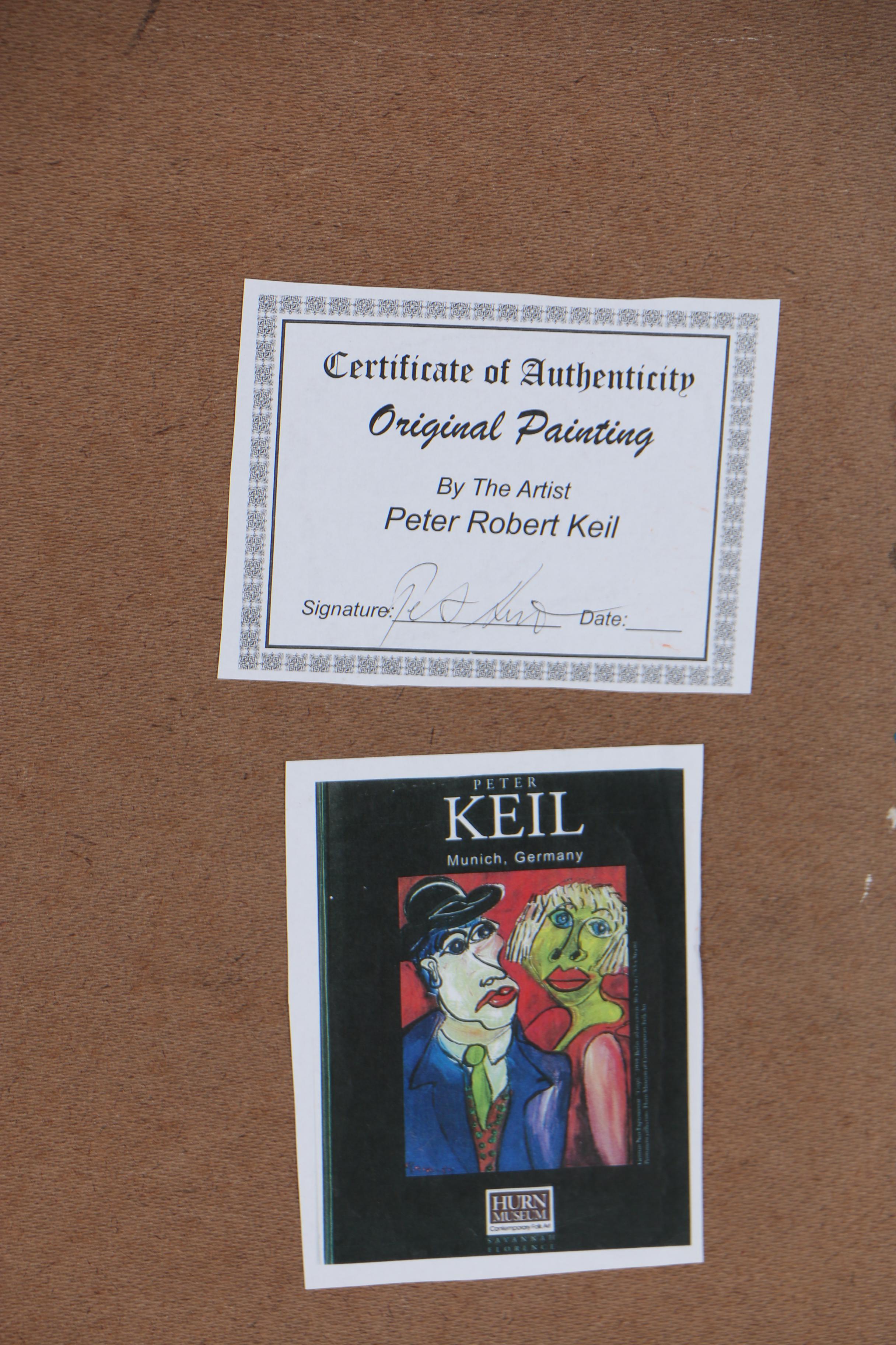 Peter Keil Oil Painting "Blue Picasso", 1969