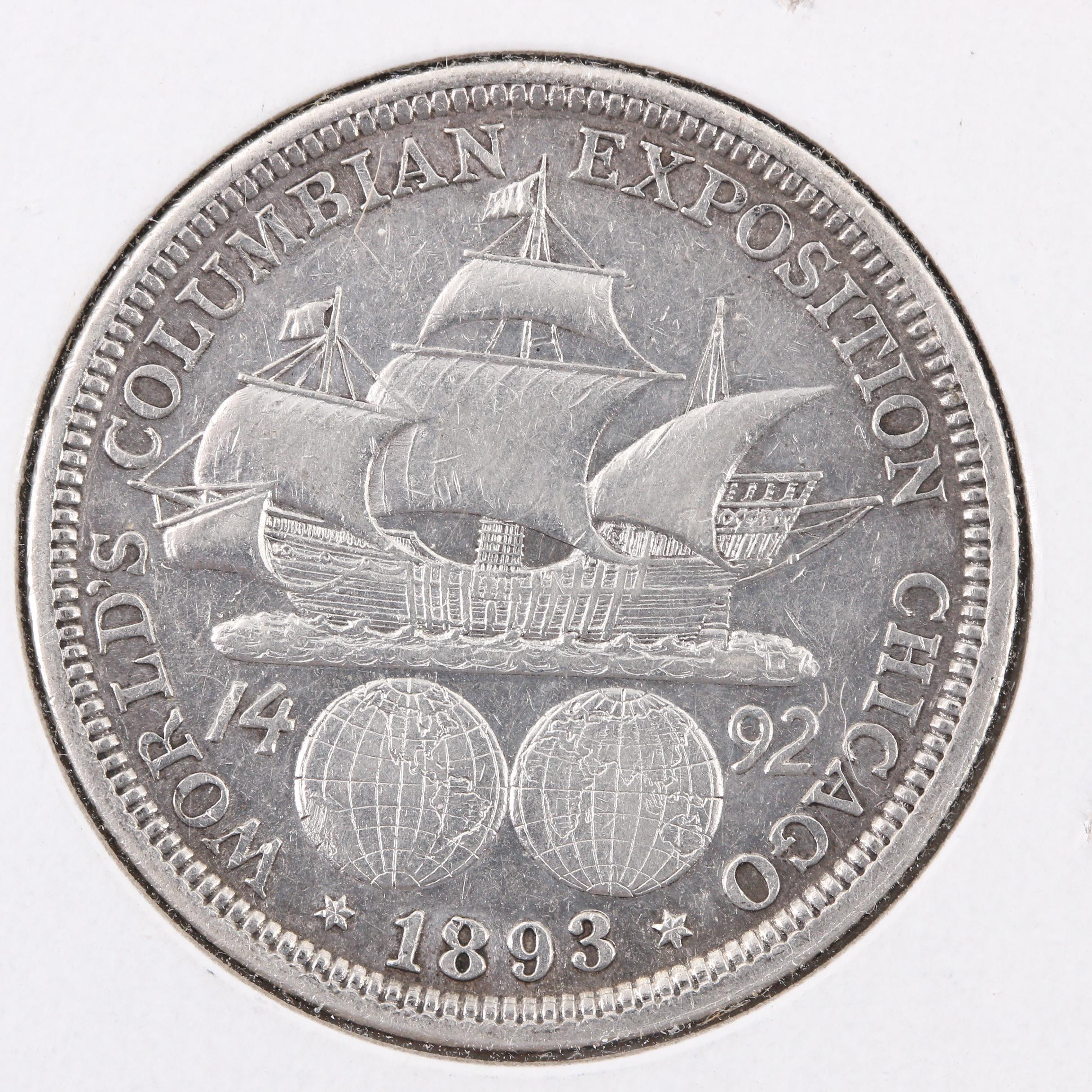 1893 World's Columbian Exposition Commemorative Silver Half Dollar