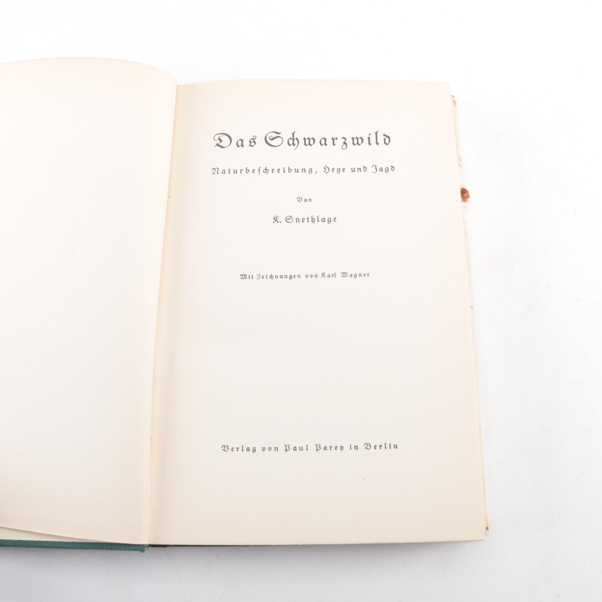 Vintage German Language Hunting Books