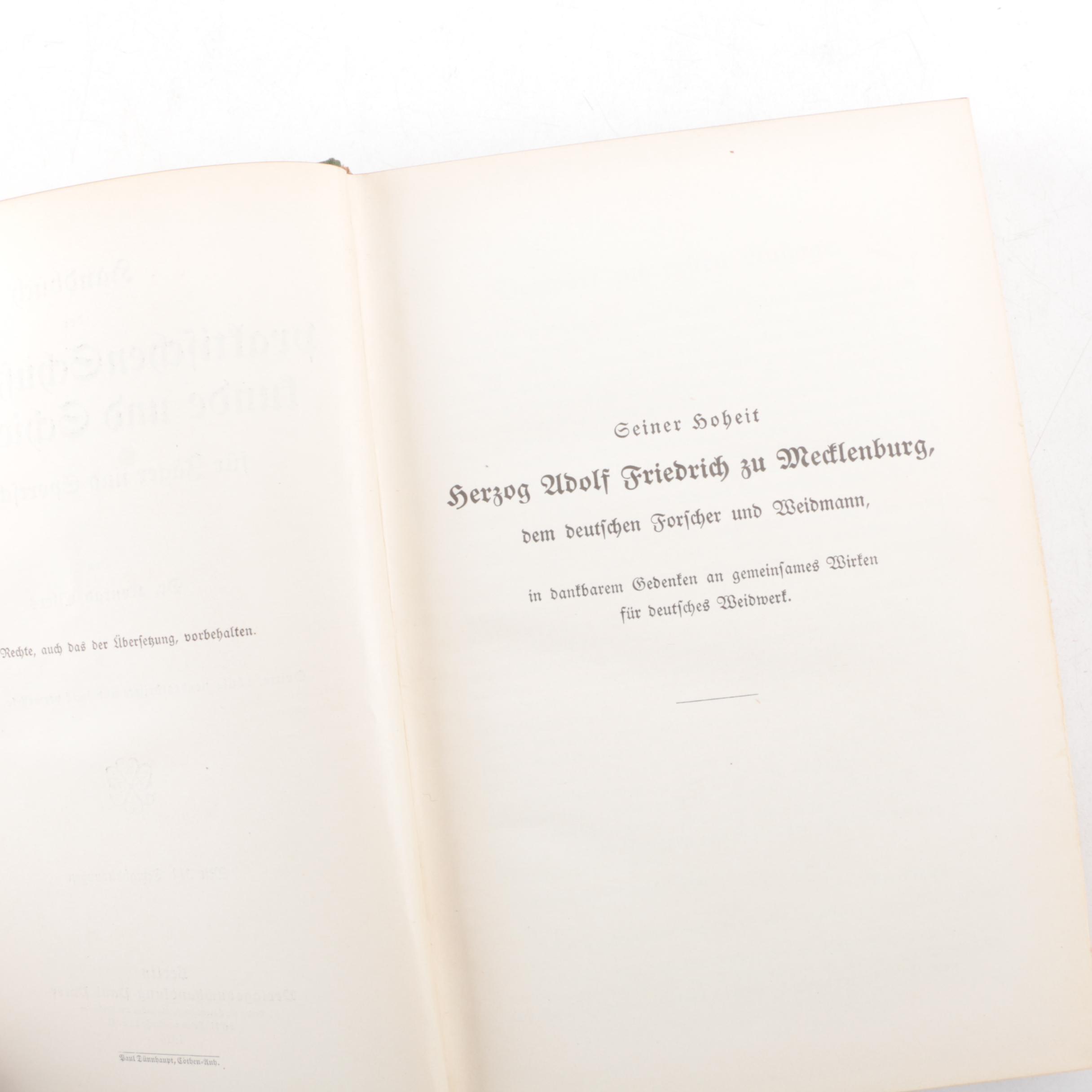 Vintage German Language Hunting Books