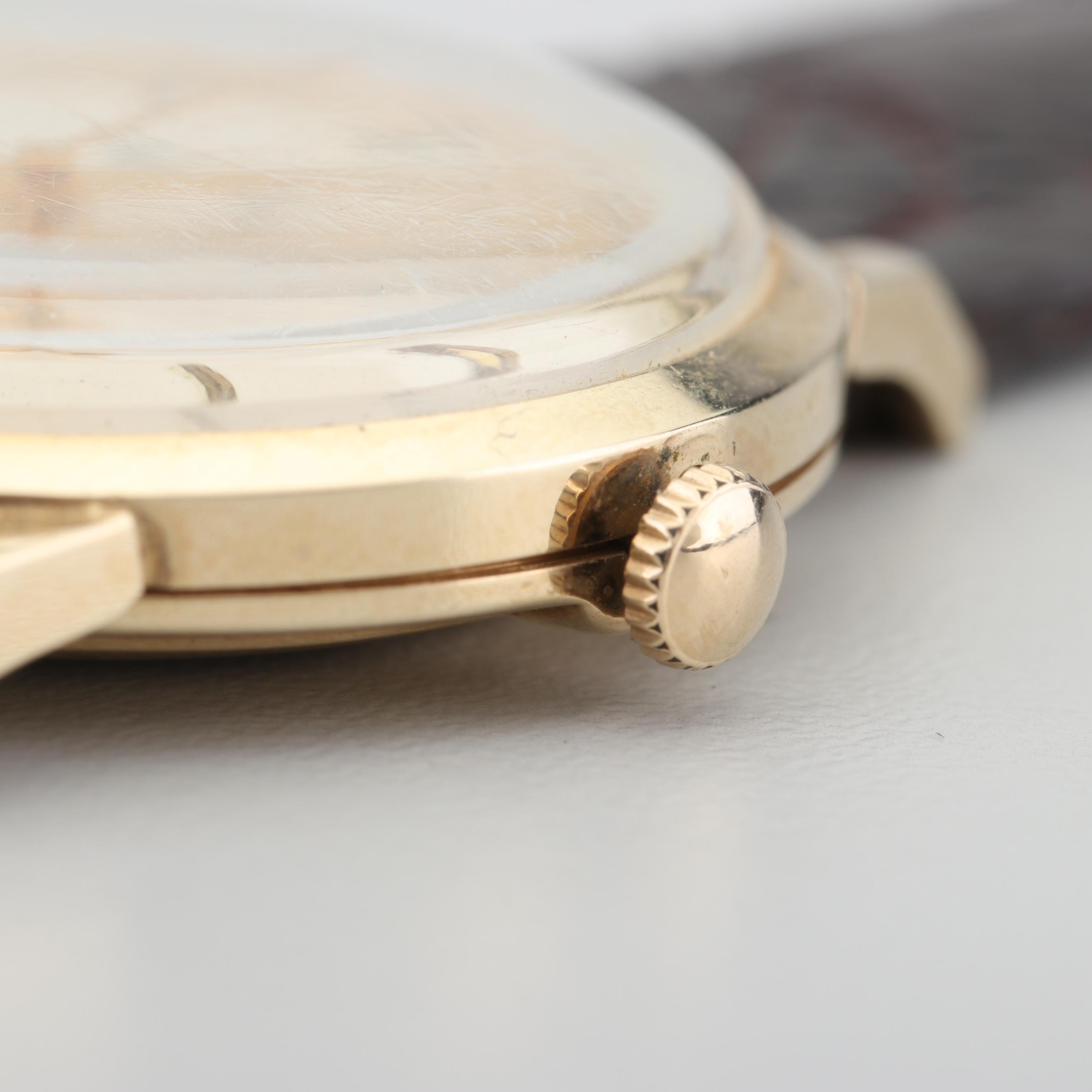 Jules Jurgensen 14K Yellow Gold and Alligator Band Watch