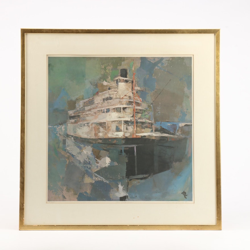 Lawrence Zink Limited Edition Offset Lithograph "The Delta Queen"
